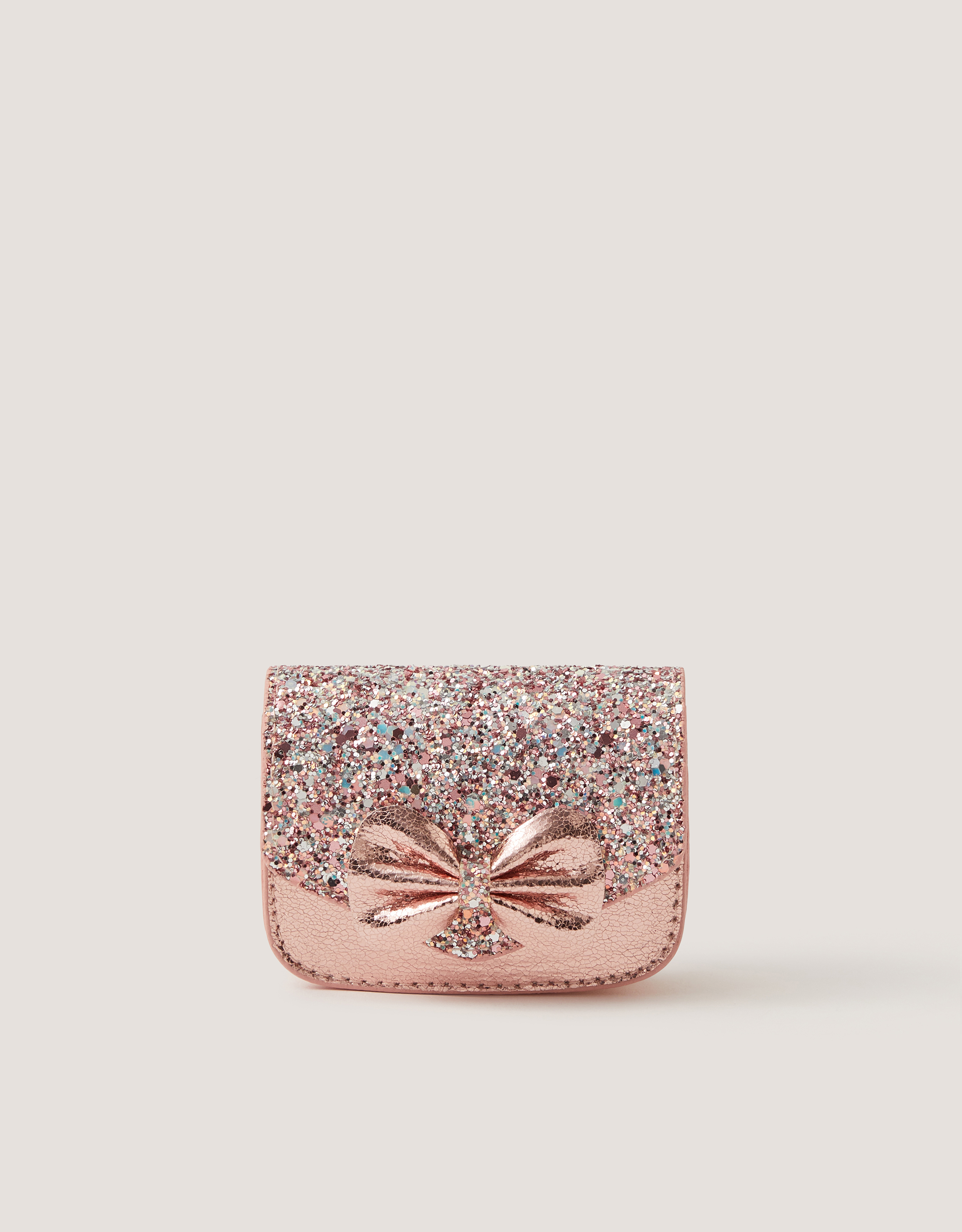 Monsoon Mini Glitter Bow Metallic Bag
