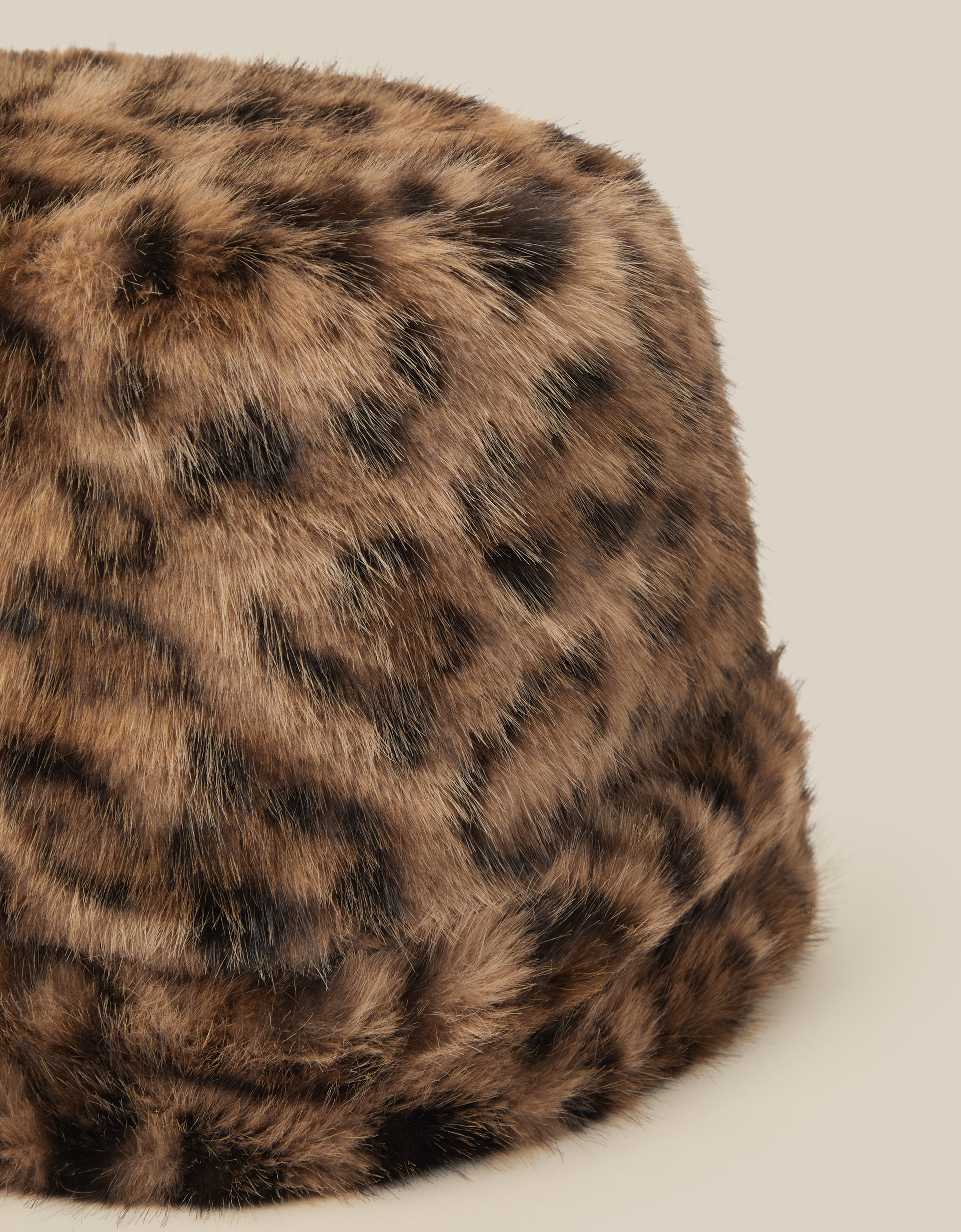 Monsoon Niya Leopard Print Faux Fur Hat, view 2