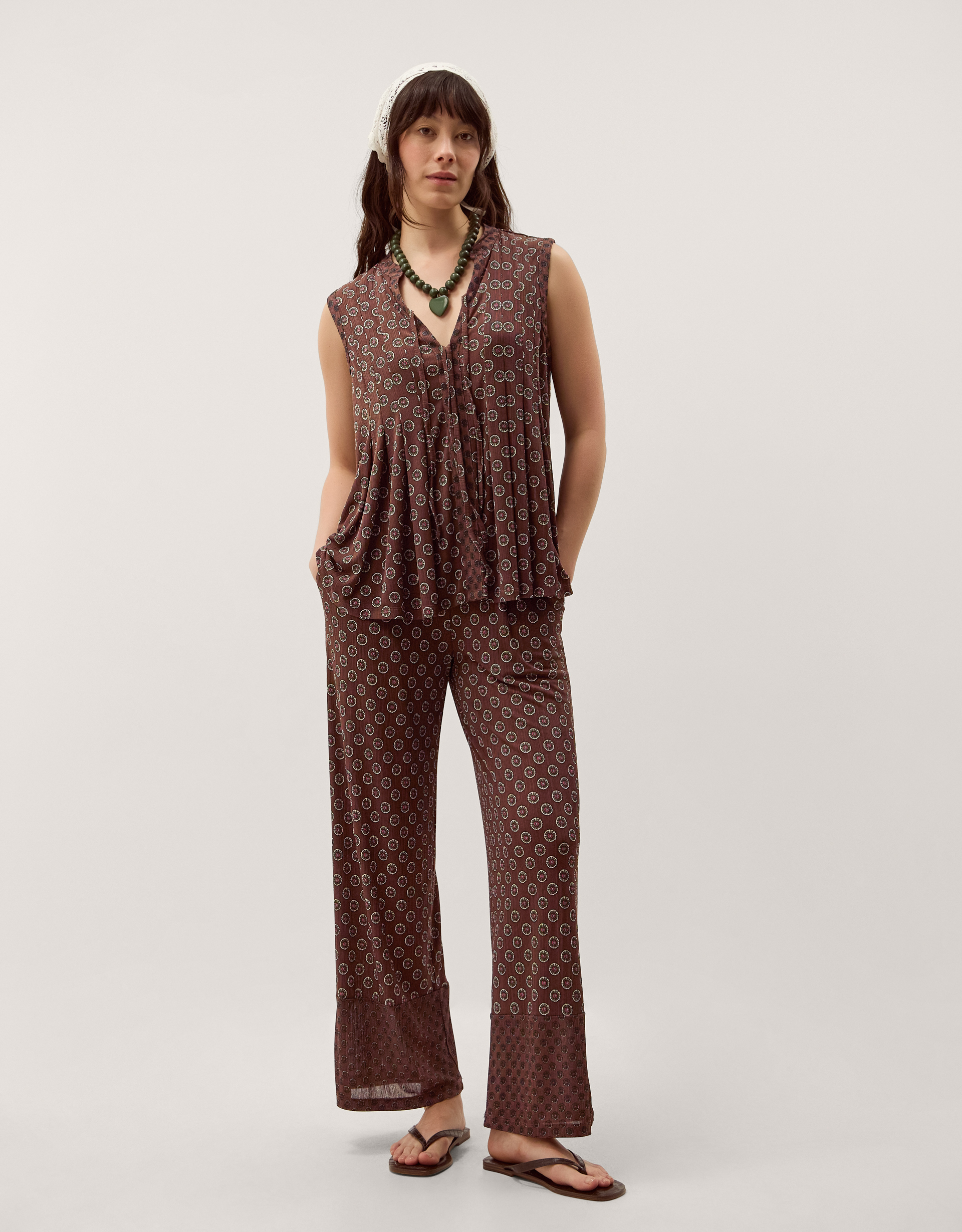 Monsoon Magdalena Geometric Jersey Top, view 4