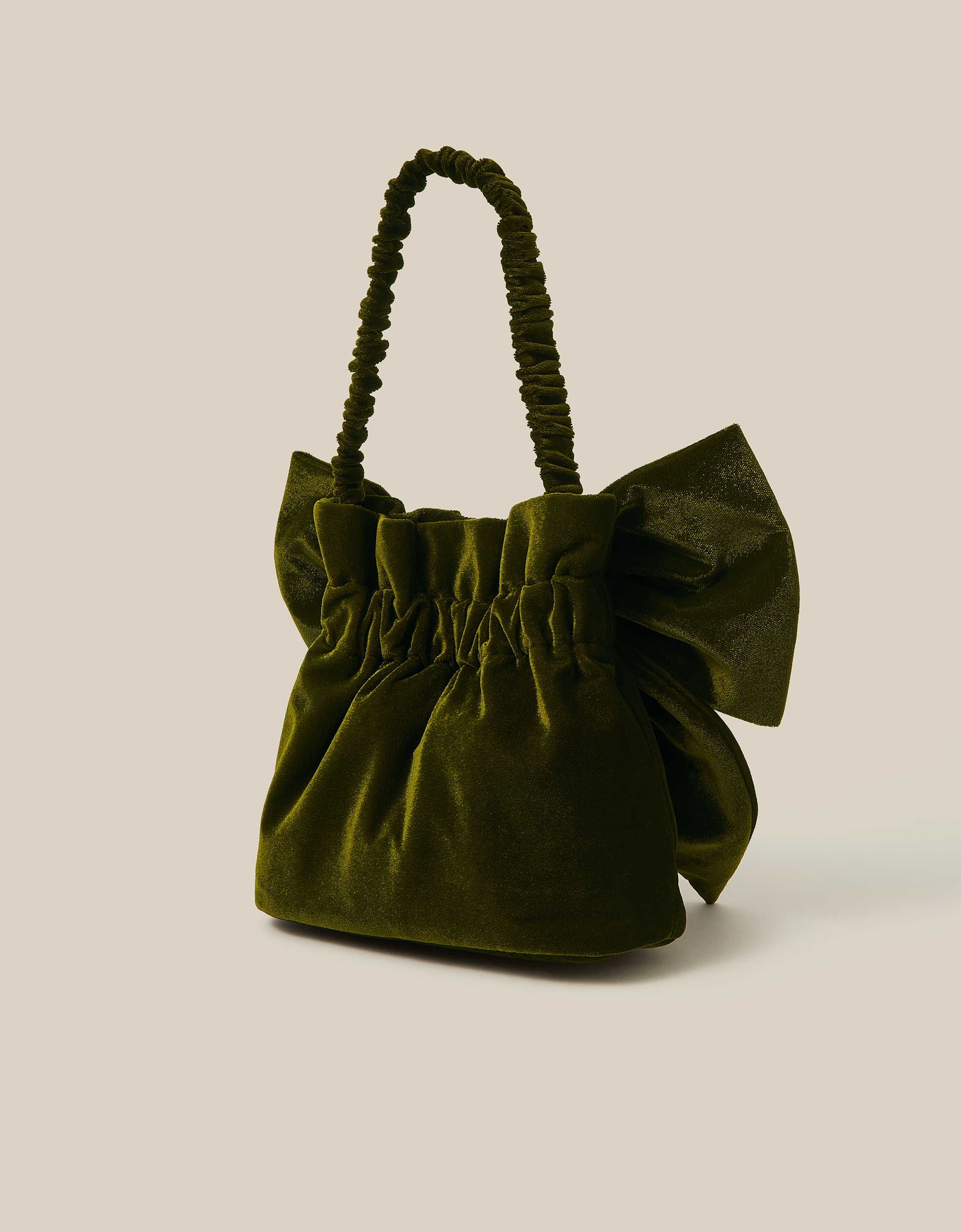 Monsoon Ciri Bow Velvet Pouch Bag, view 2
