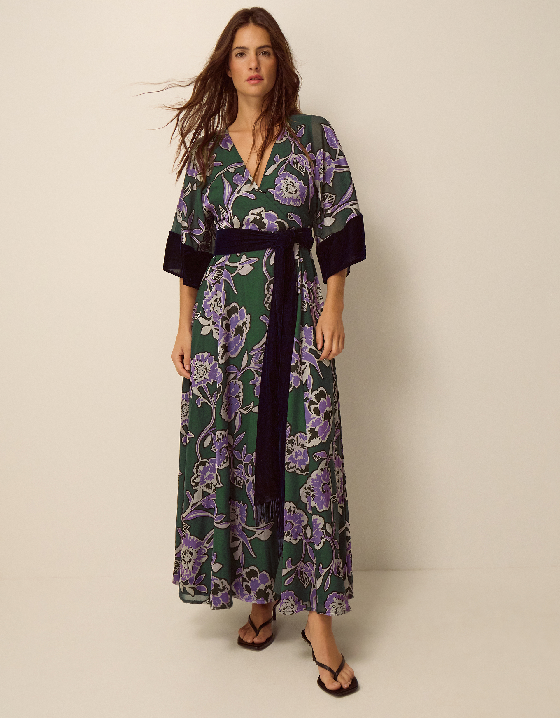 Monsoon Willow Floral Print Midi Dress, view 4