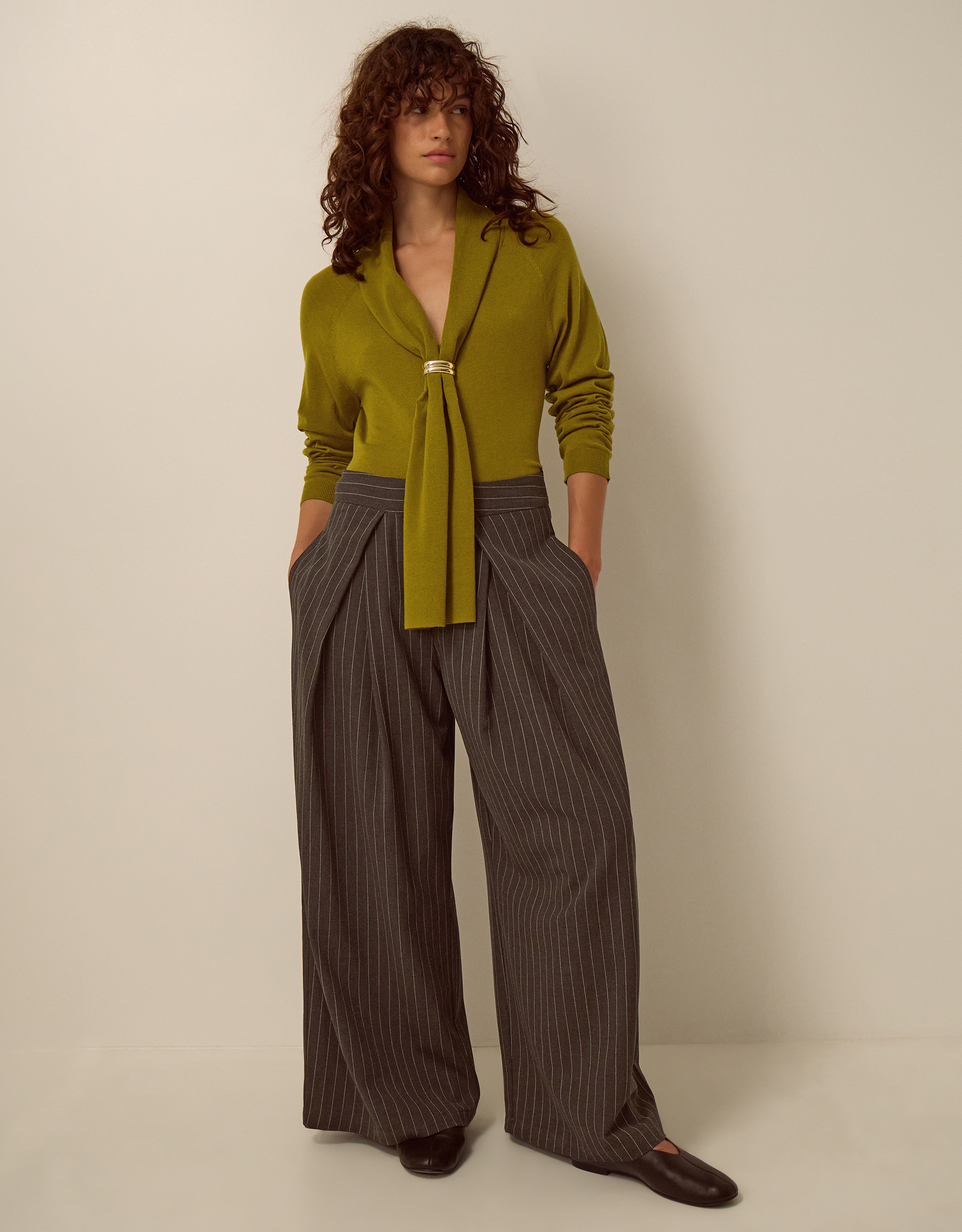 Monsoon Tilly Neck Tie Jumper, view 4