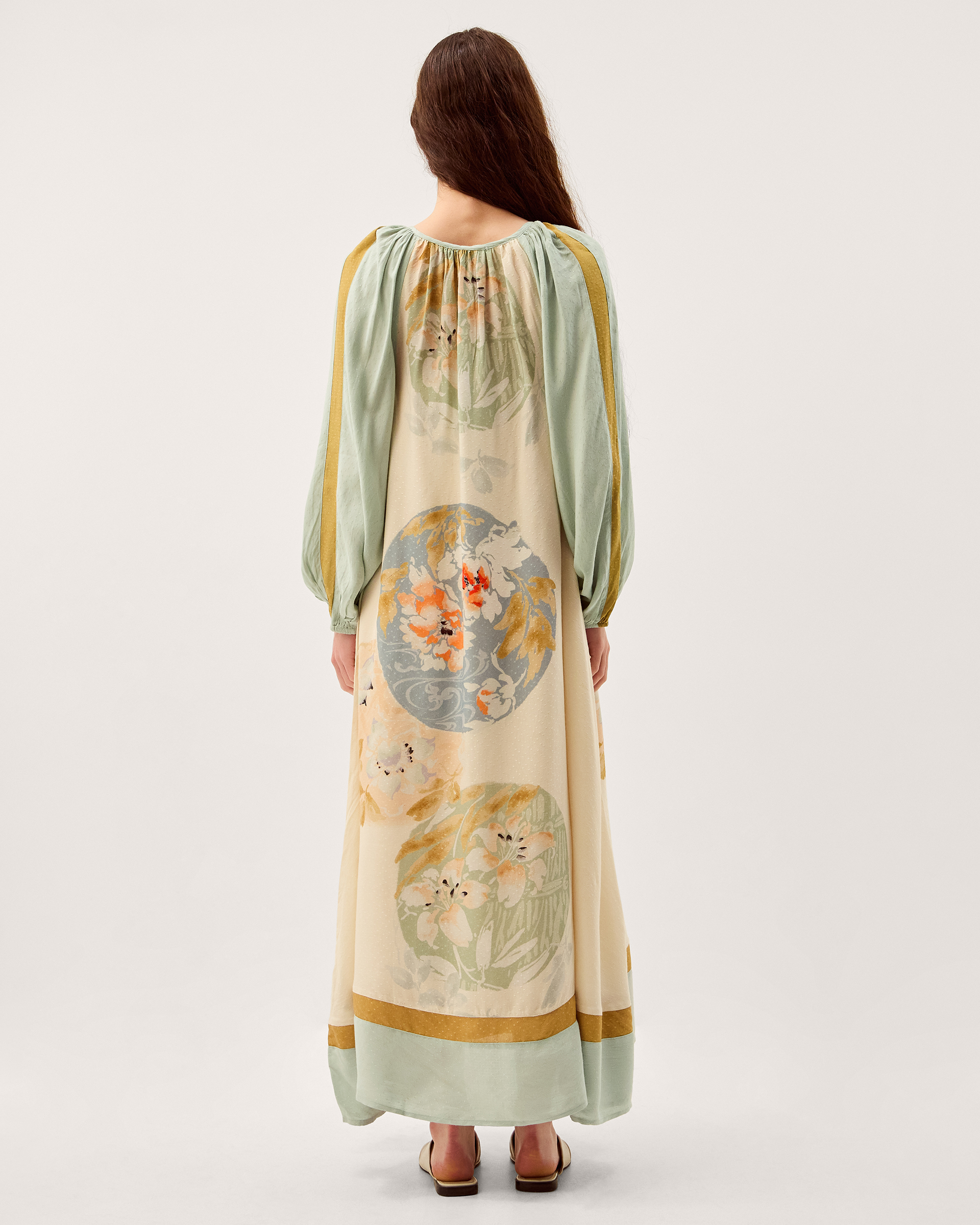 Monsoon Clemence Amelie Floral Dobby Midi Dress, view 4