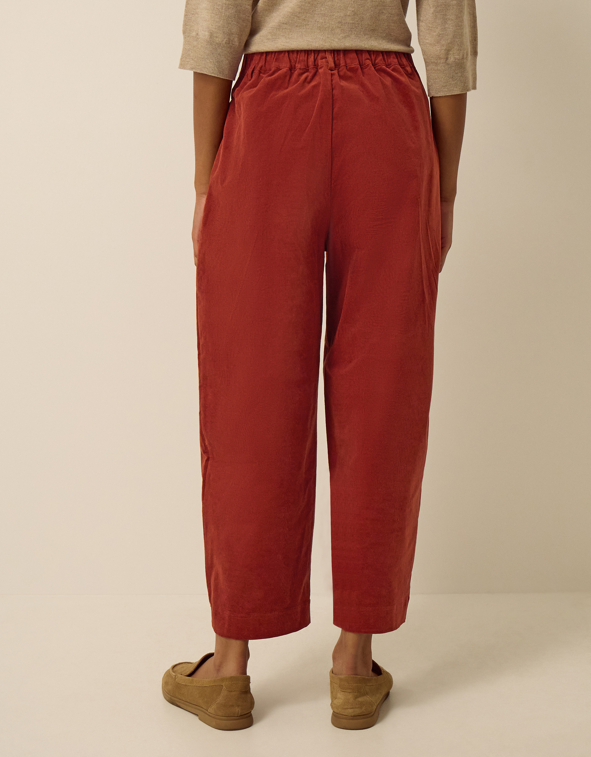 Monsoon Mabel Corduroy Barrel Leg Trousers, view 3