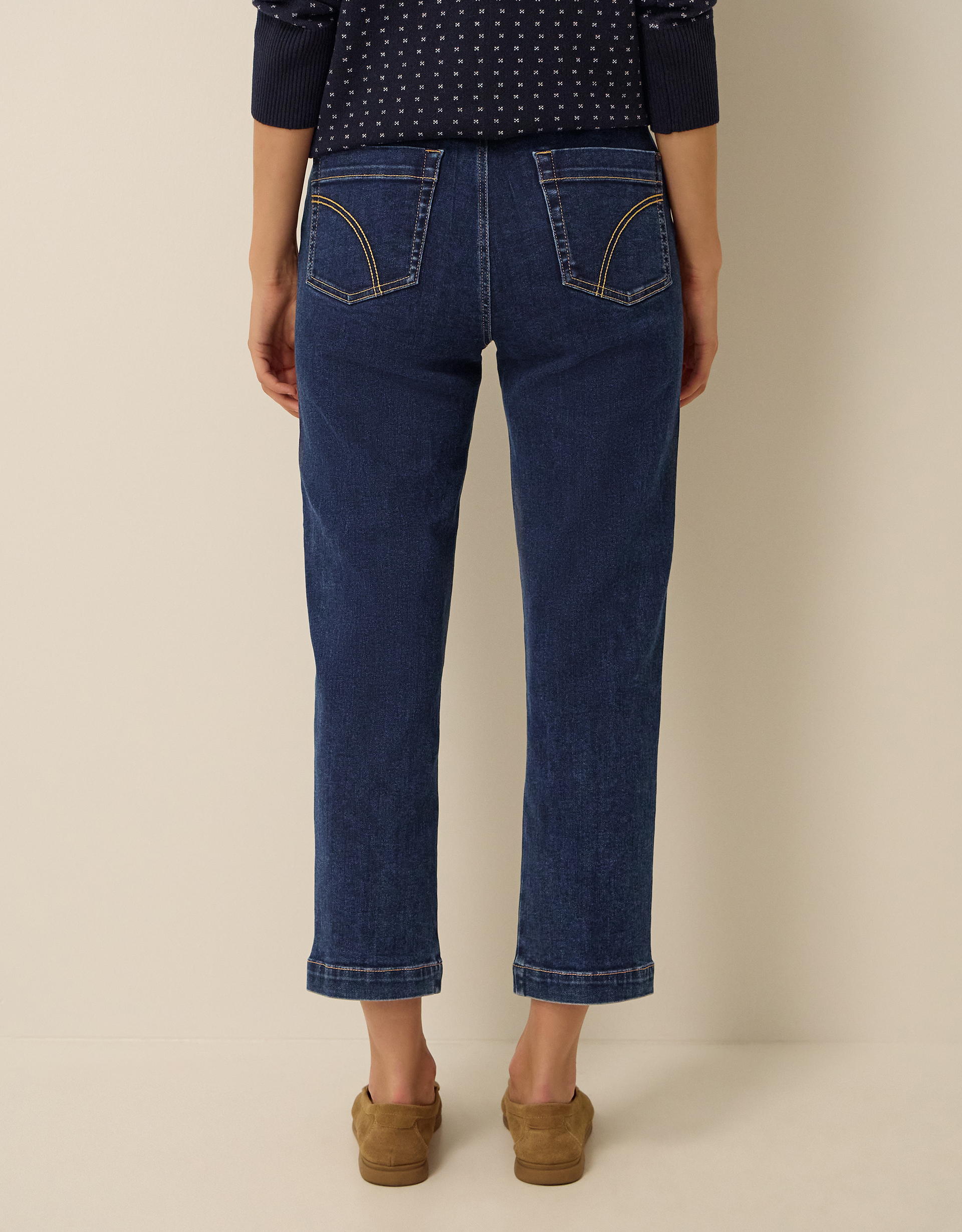 Monsoon Safaia Straight Cropped Jeans, view 3