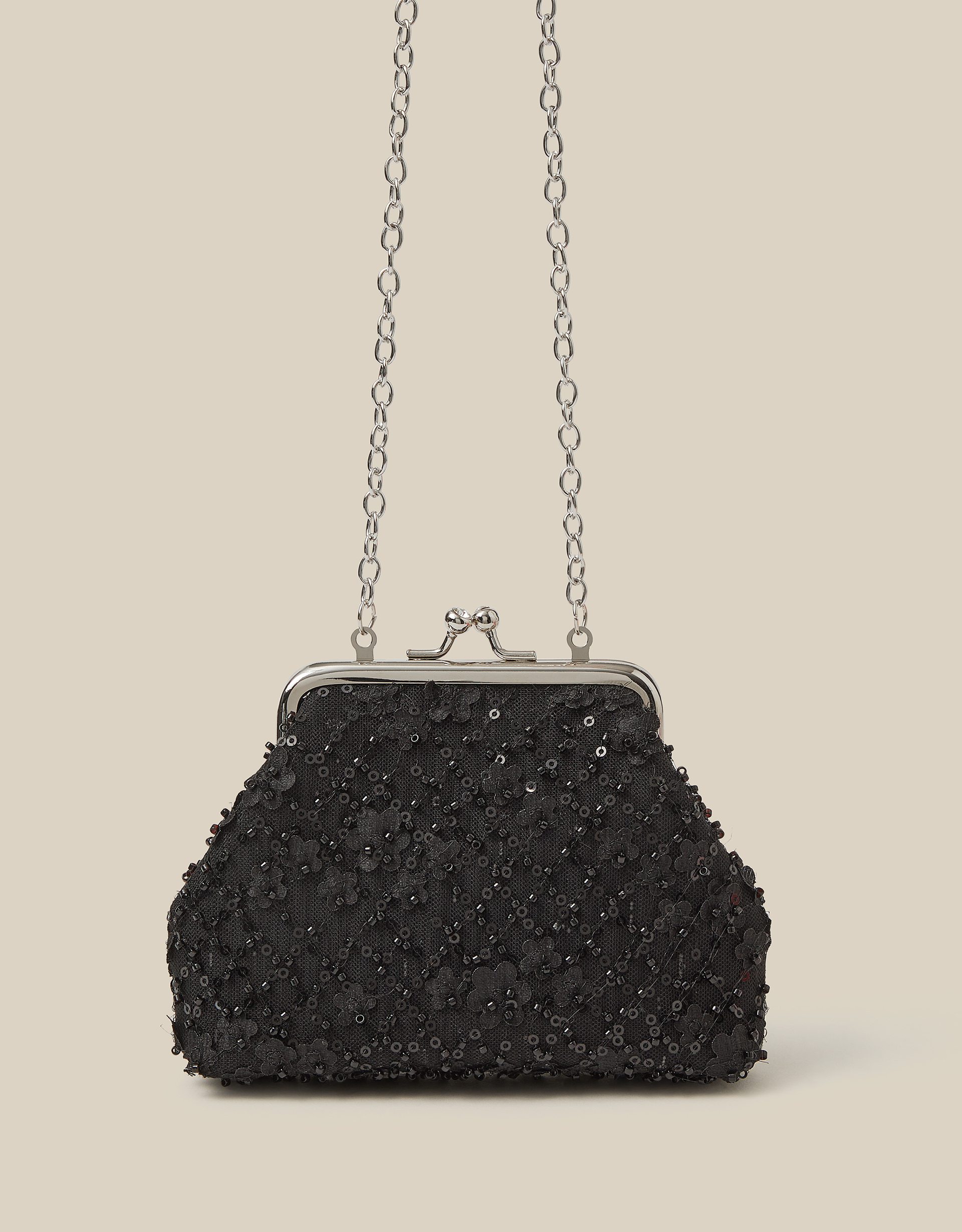 Monsoon Taylor Beaded Bag in Black
