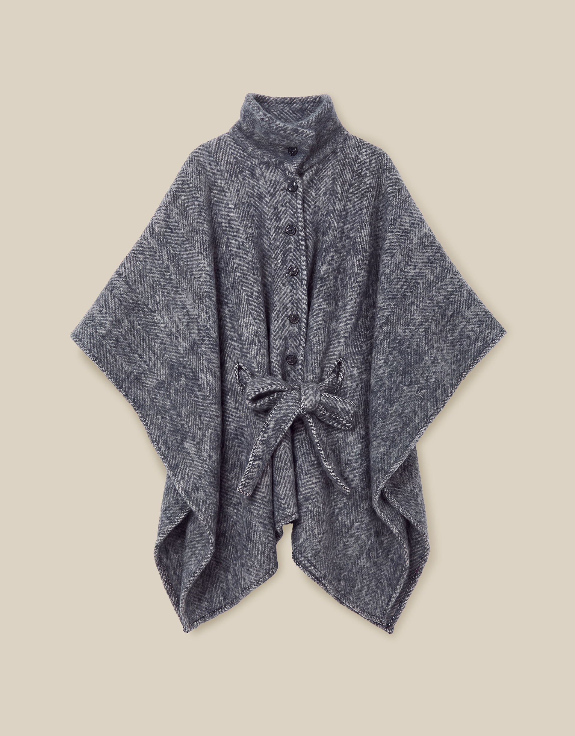 Monsoon Cara Herringbone Cape Jacket, view 6