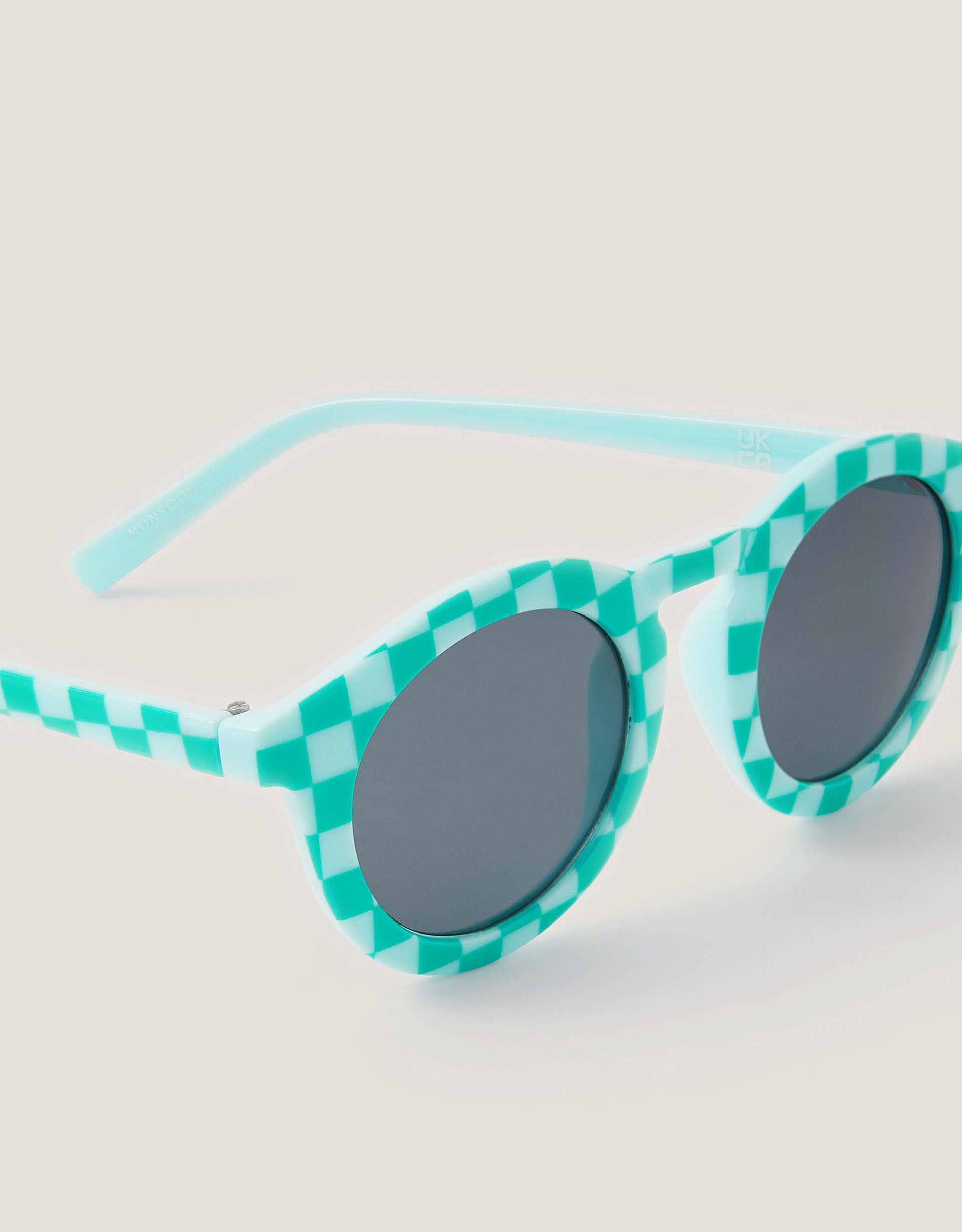 Monsoon Checkerboard Round Sunglasses, view 2