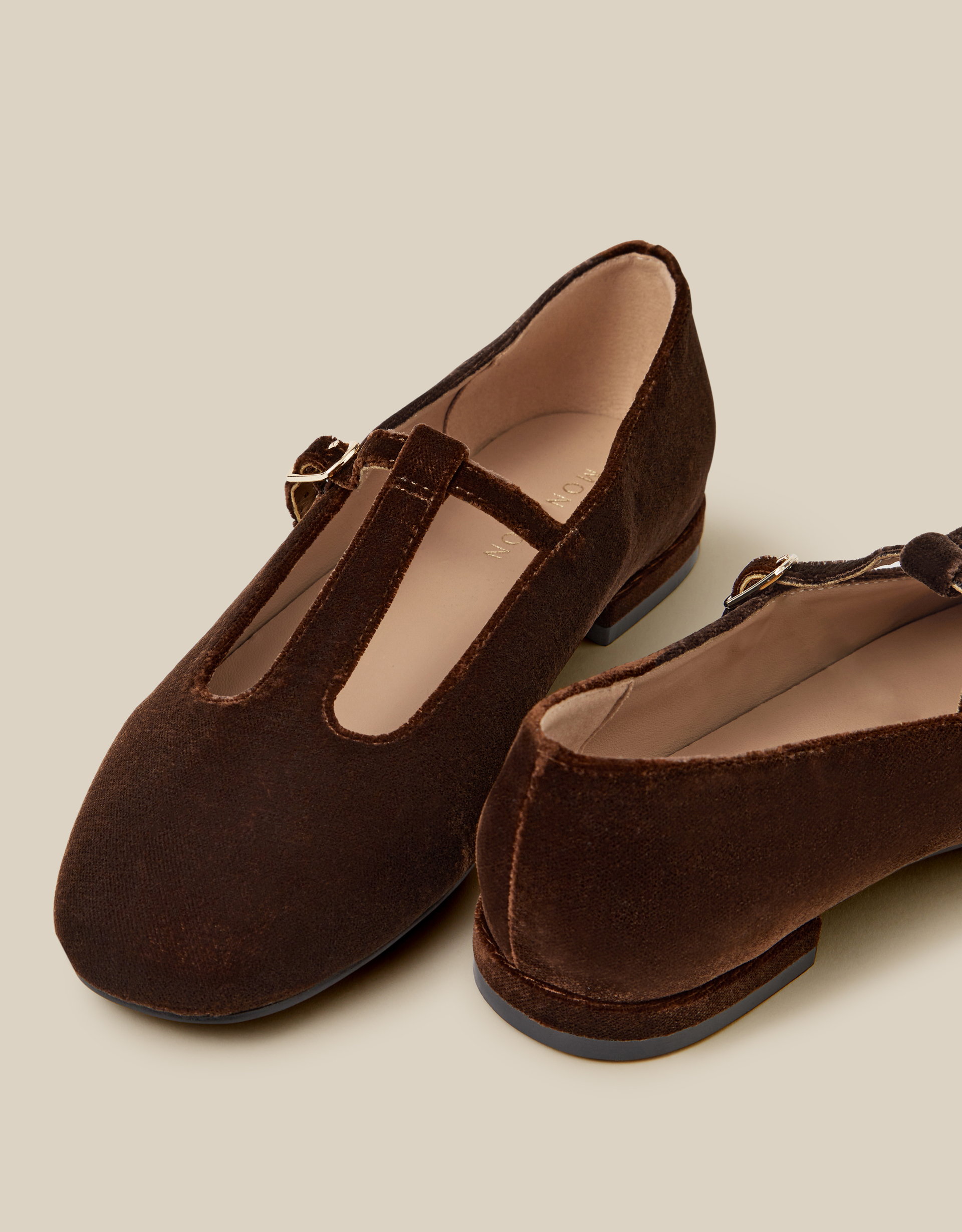 Monsoon Jesi Velvet Mary Jane Ballet Flats, view 2