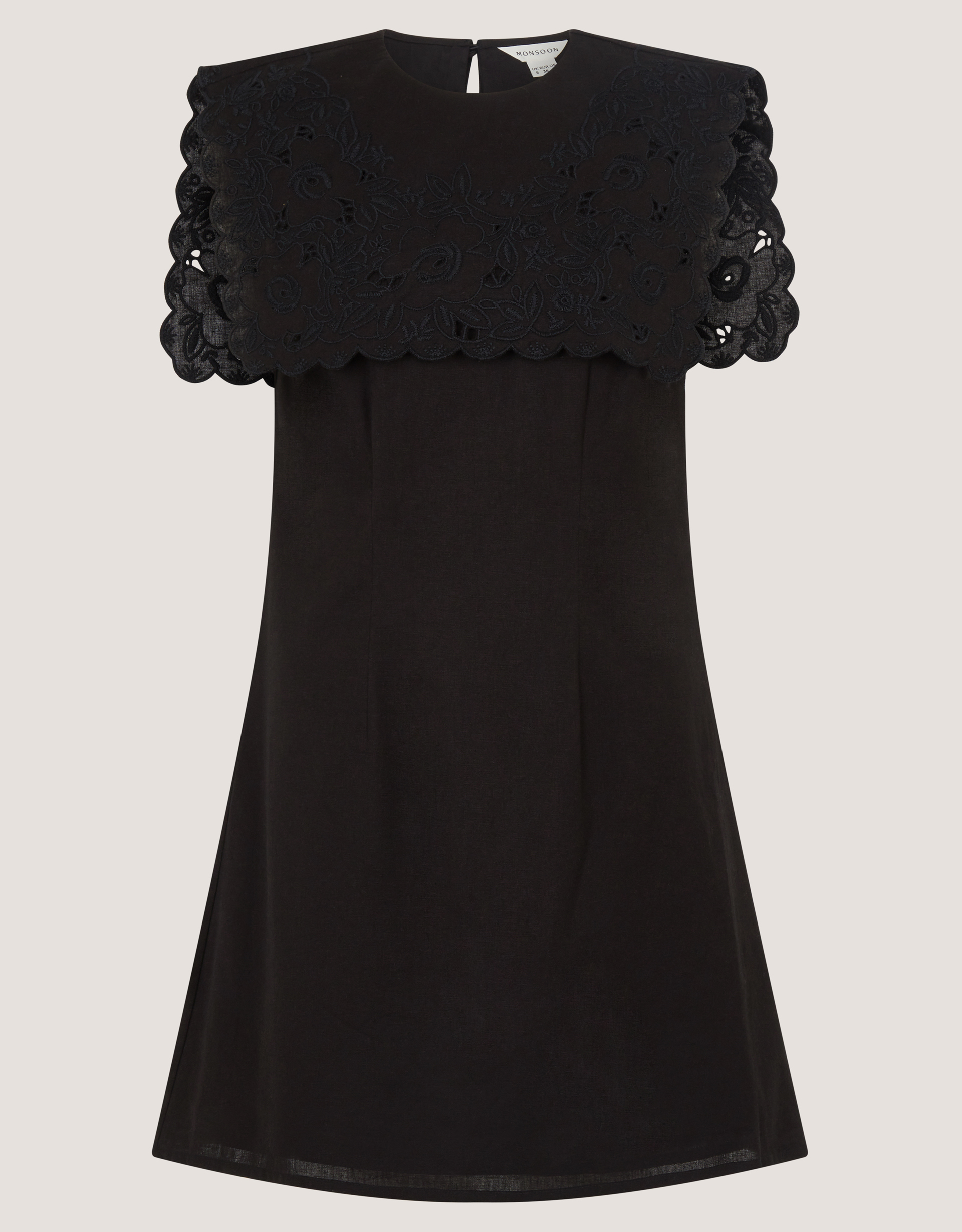Monsoon Lexi Embroidered Bib Mini Dress, view 5