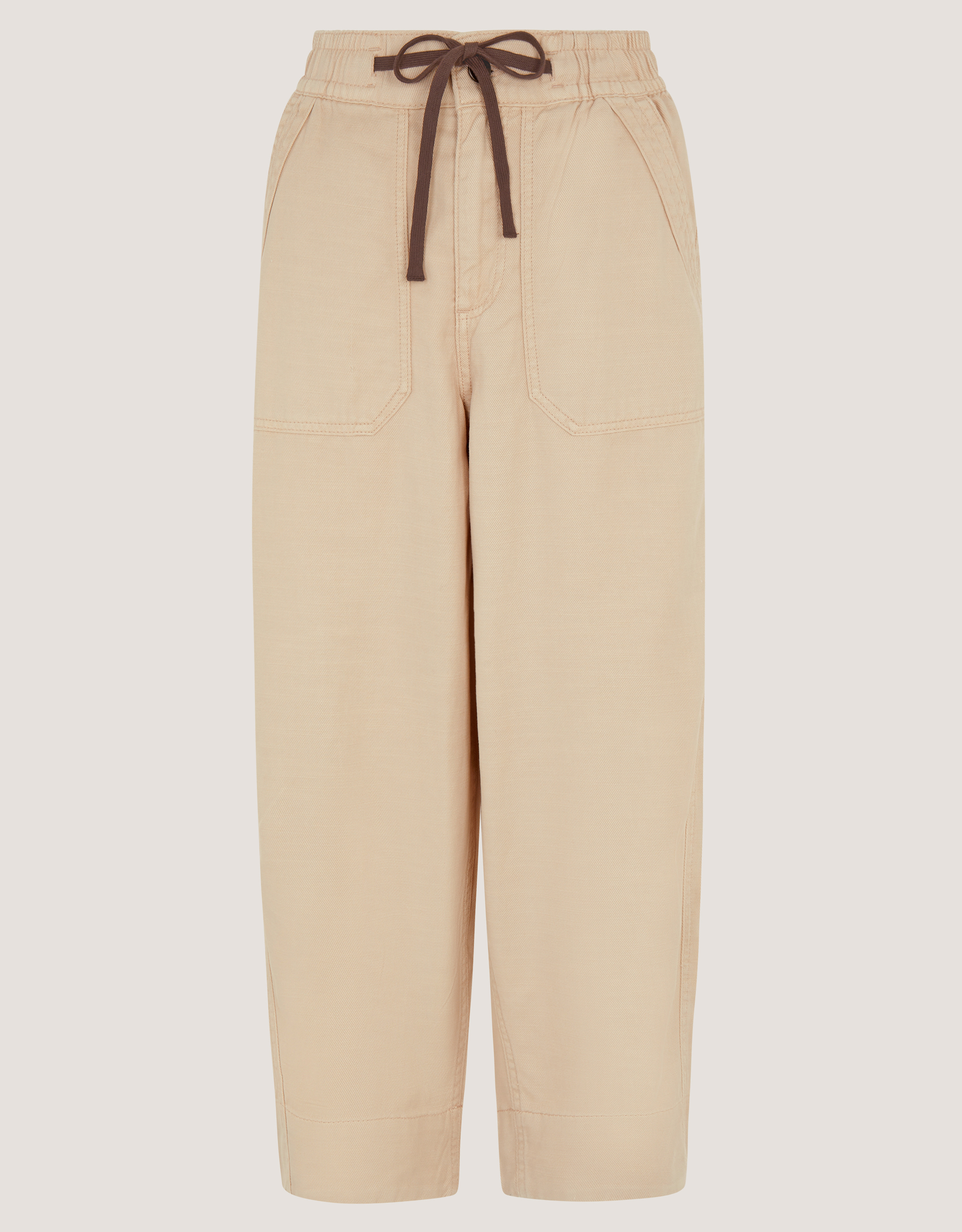 Monsoon Megan Cropped Barrel Trousers, view 5