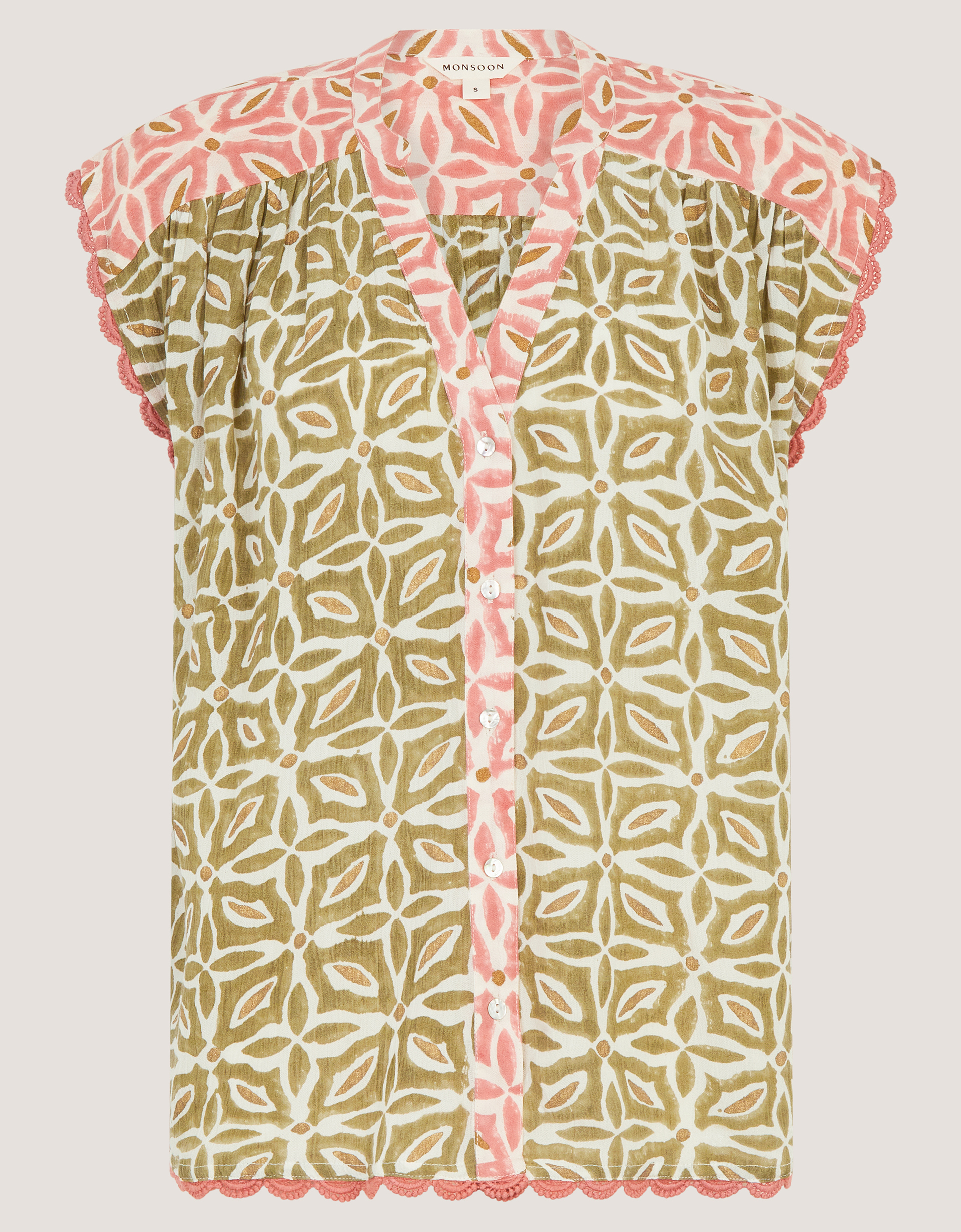 Monsoon Elma Sleeveless Print Top, view 6