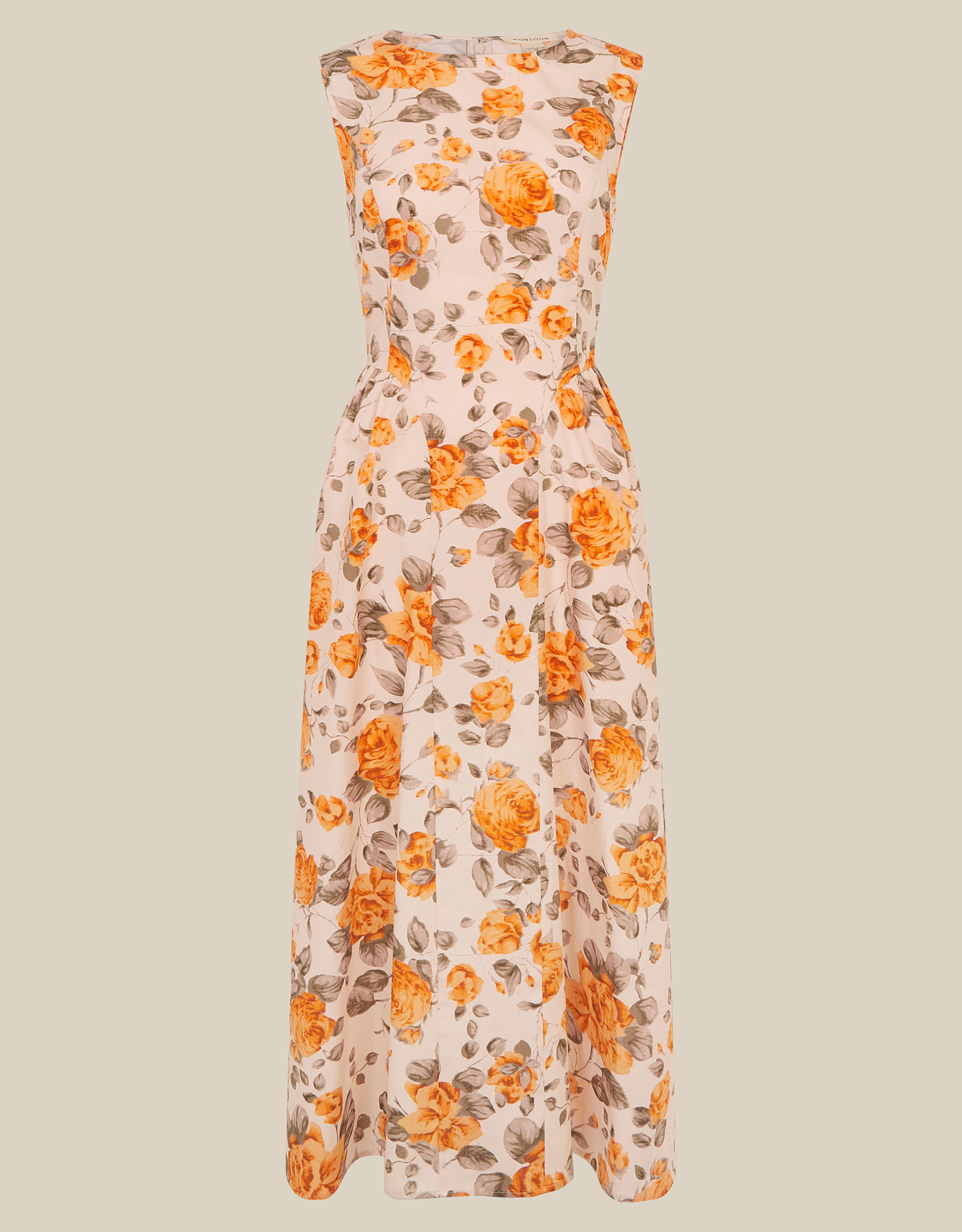 Monsoon Lori Sleeveless Floral Midi Dress, view 5