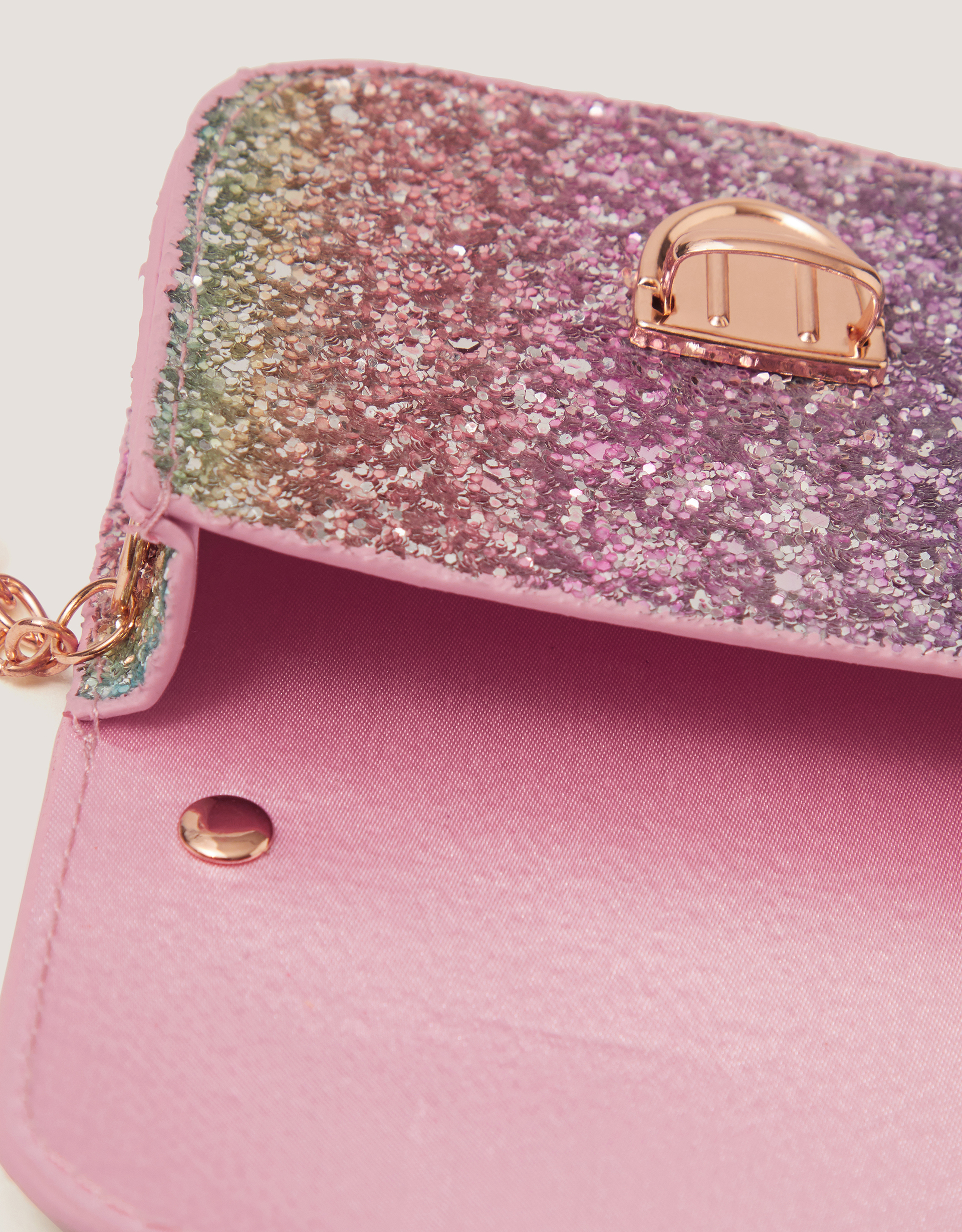 Monsoon Mini Rainbow Glitter Bag, view 3