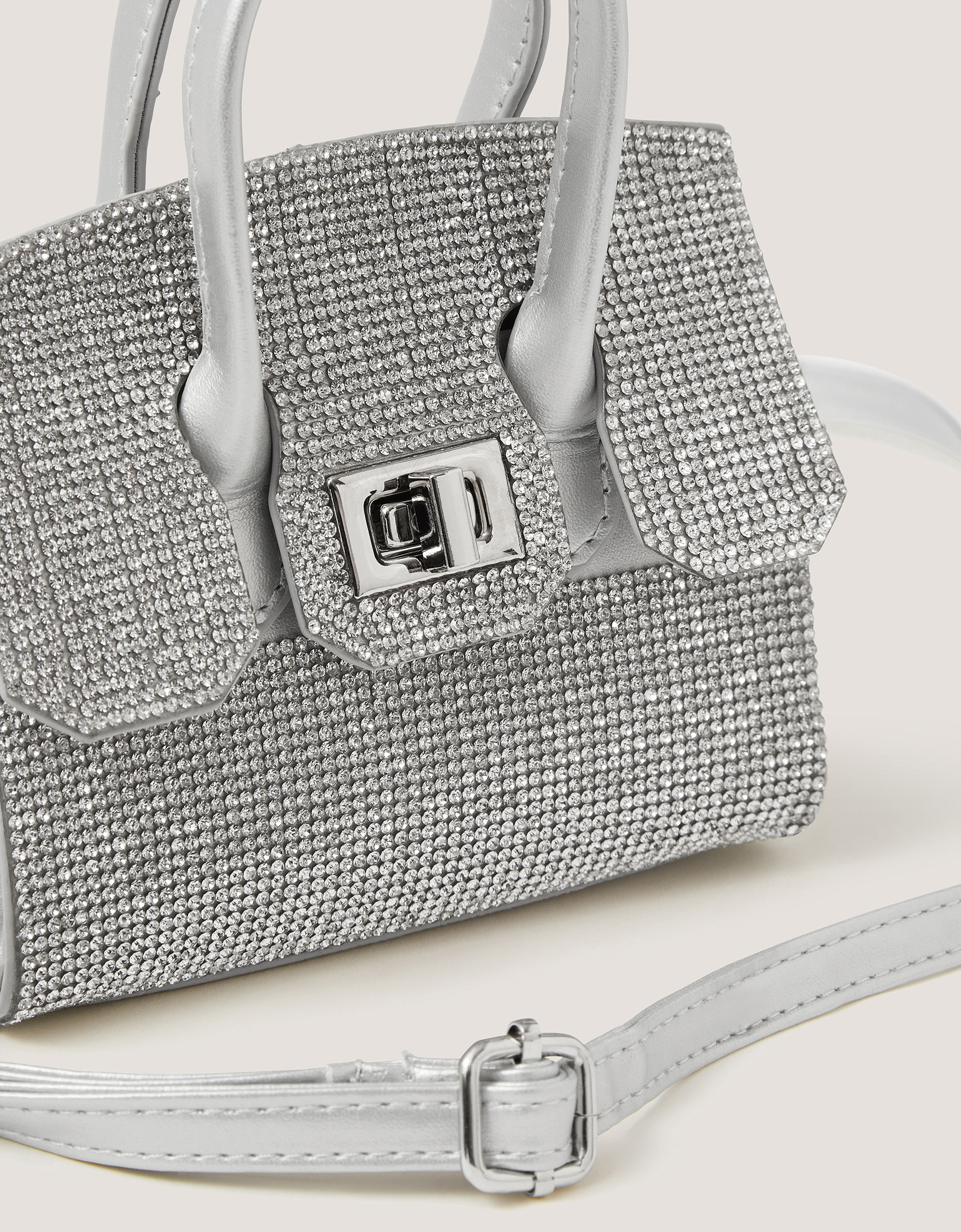 Monsoon Clara Diamanté Twistlock Bag, view 4