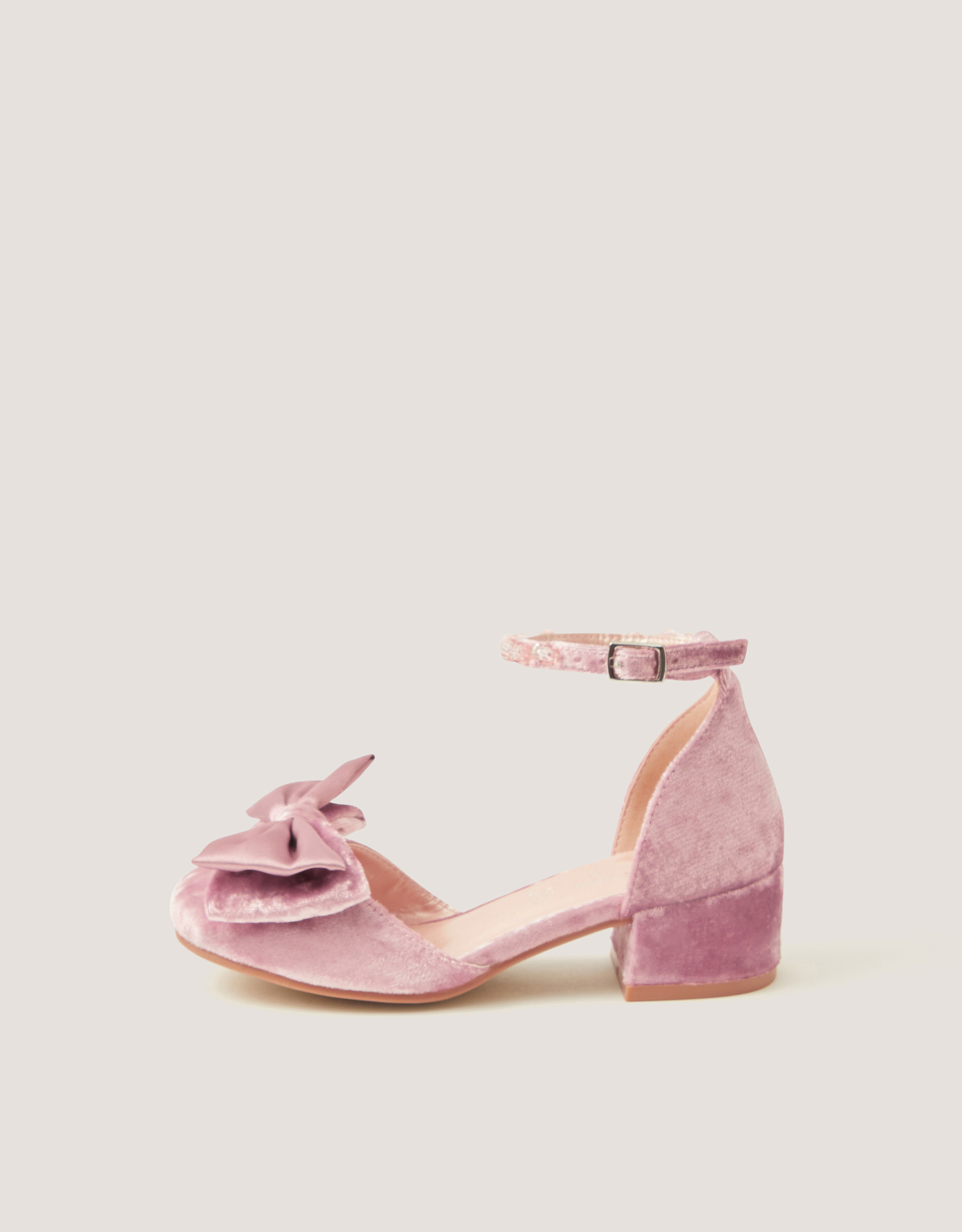 Monsoon Crushed Velvet Two-Part Heels, view 2