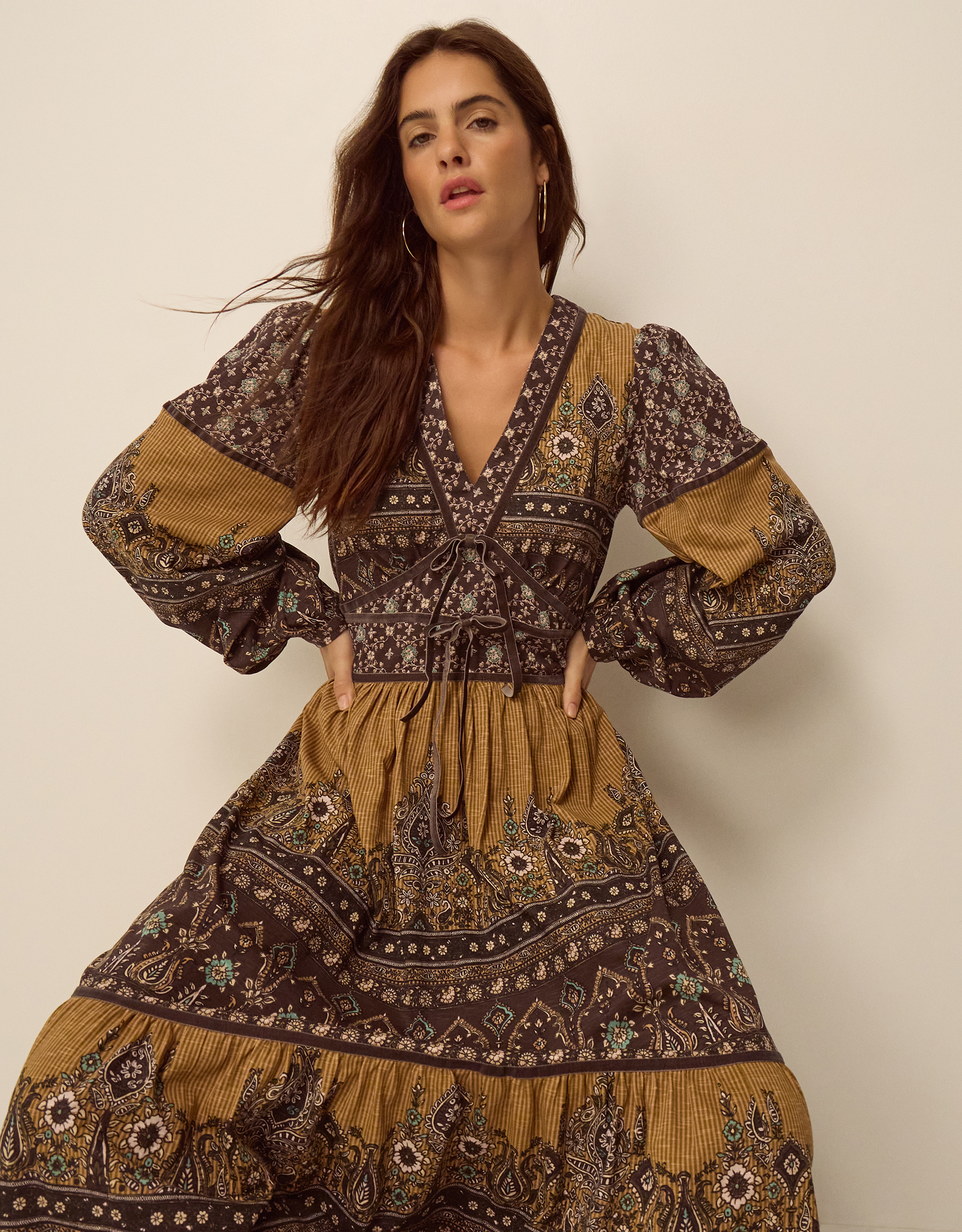 Monsoon Branwen Floral Print Jersey Midi Dress