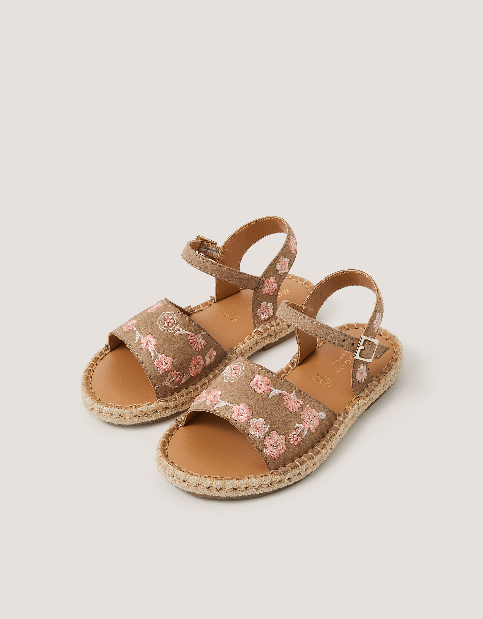 Monsoon Floral Embroidered Espadrille Sandals