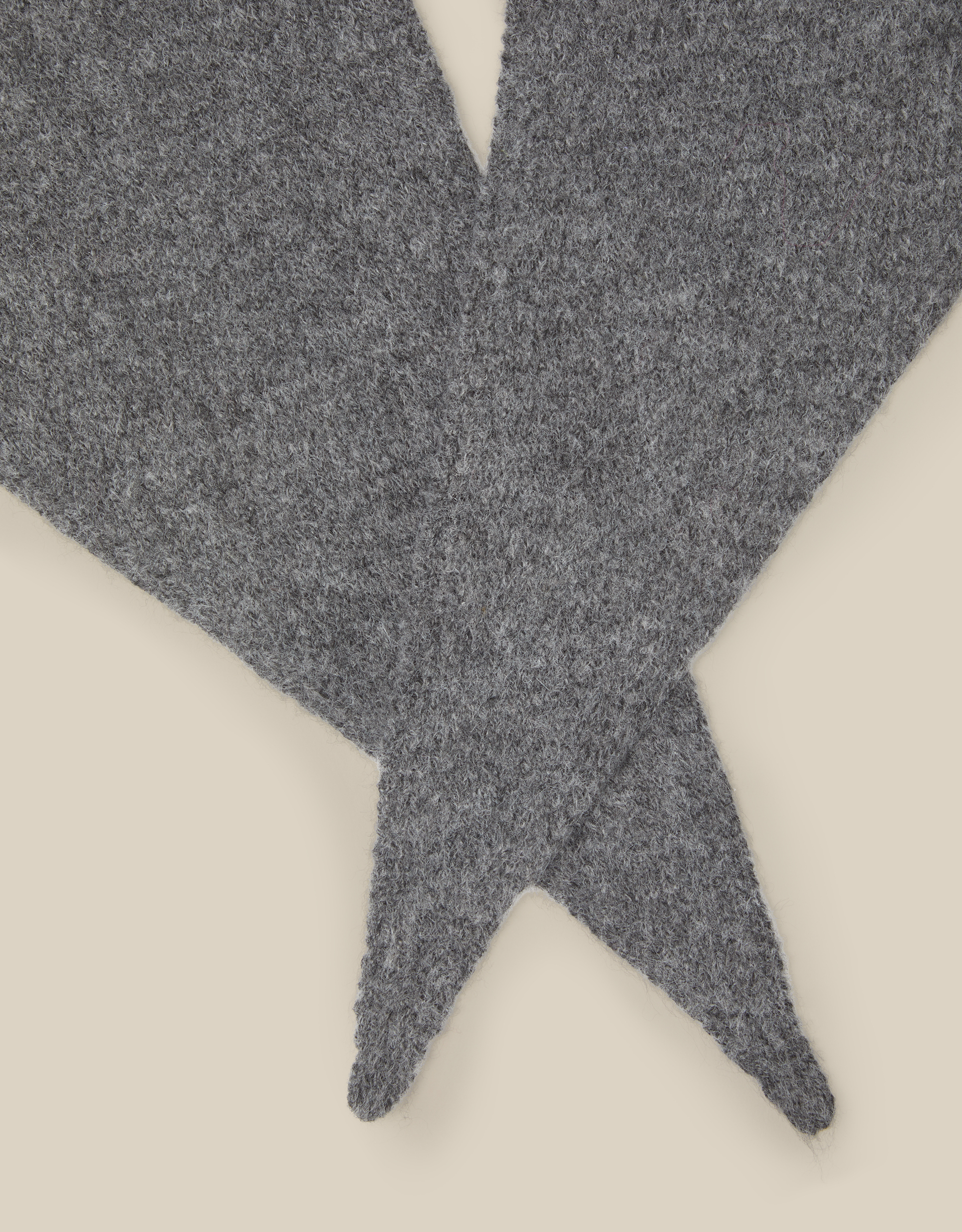 Monsoon Fae Knitted Triangle Scarf in Grey, view 3