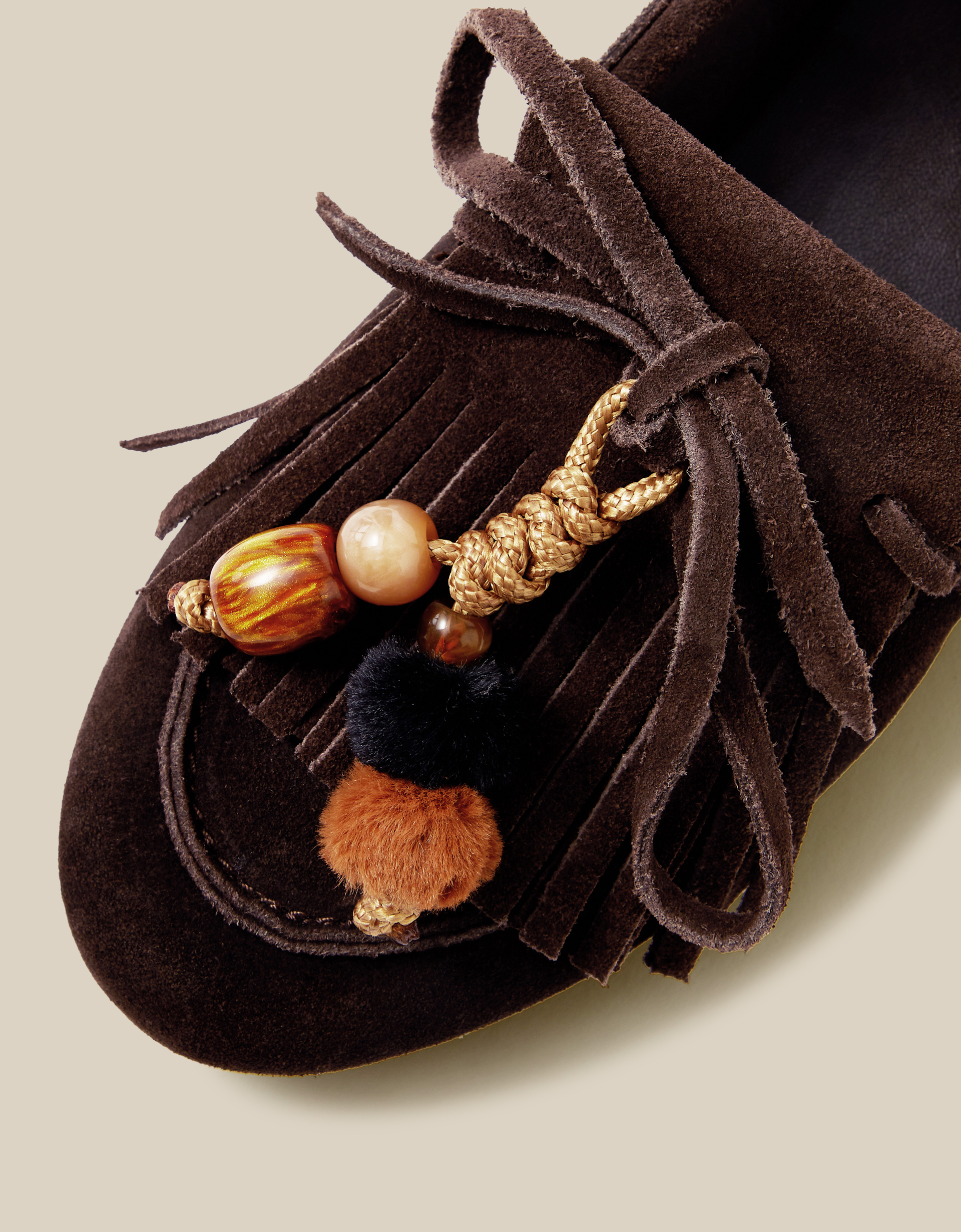 Monsoon Tabitha Suede Moccasin Loafers, view 3