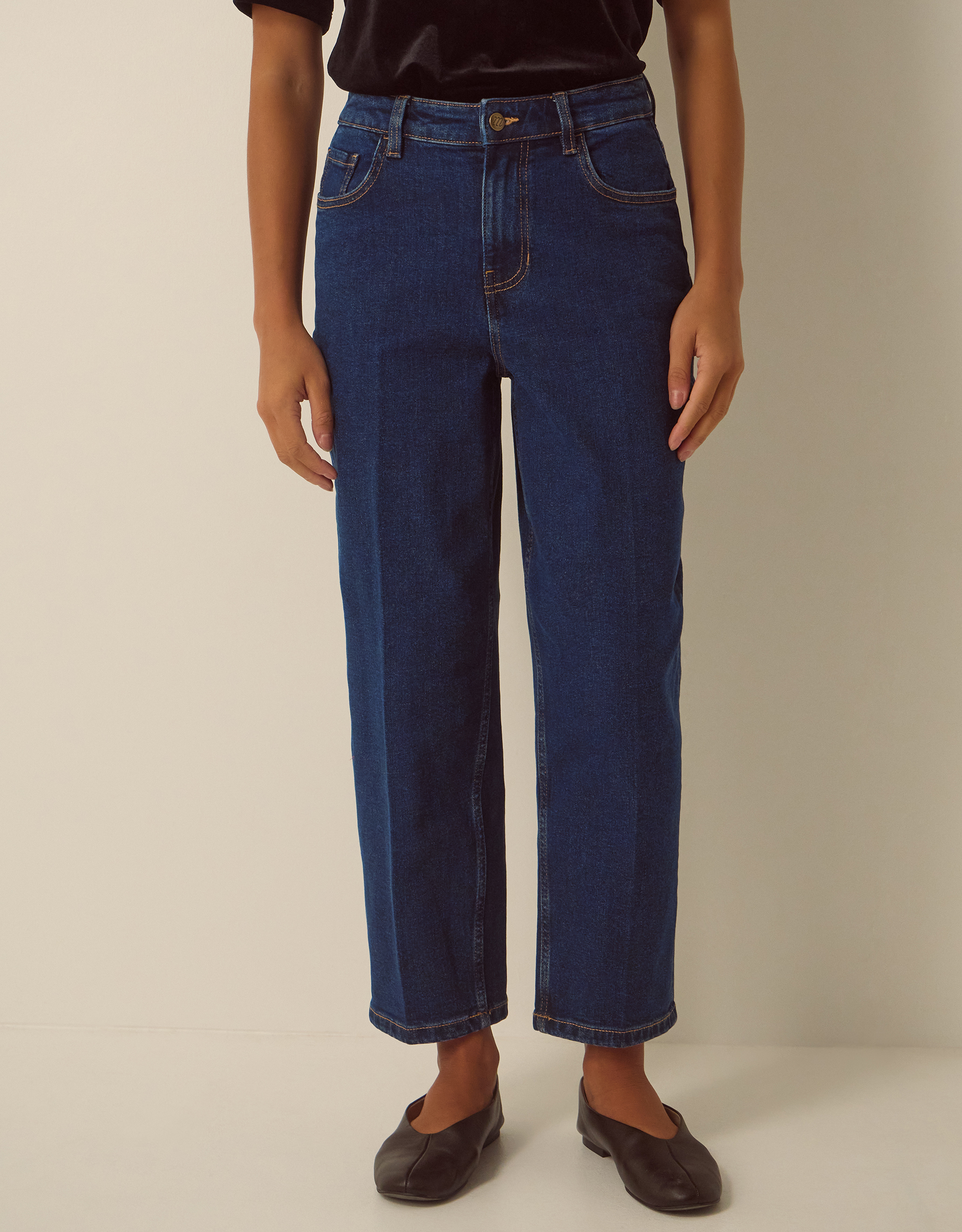 Monsoon Asha High Waisted Barrel Jeans, view 2