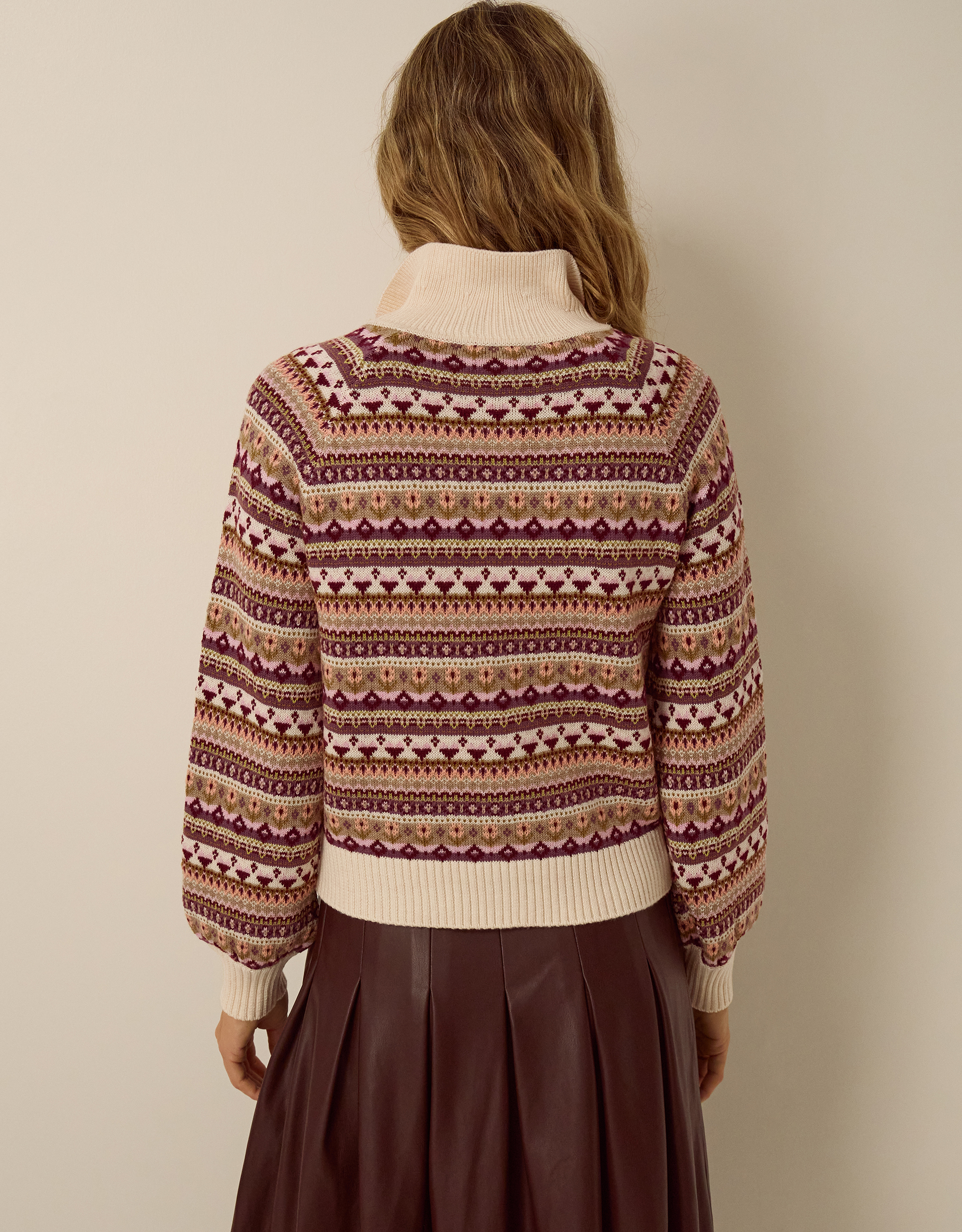 Monsoon Fie Fair Isle Cardigan, view 3