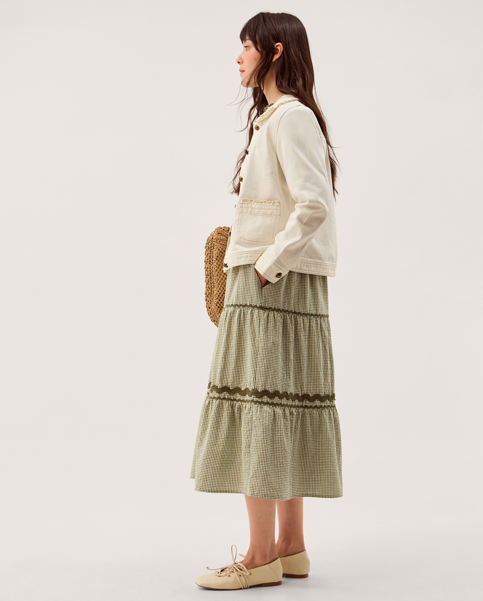 Monsoon Sadie Frill Denim Jacket, view 3