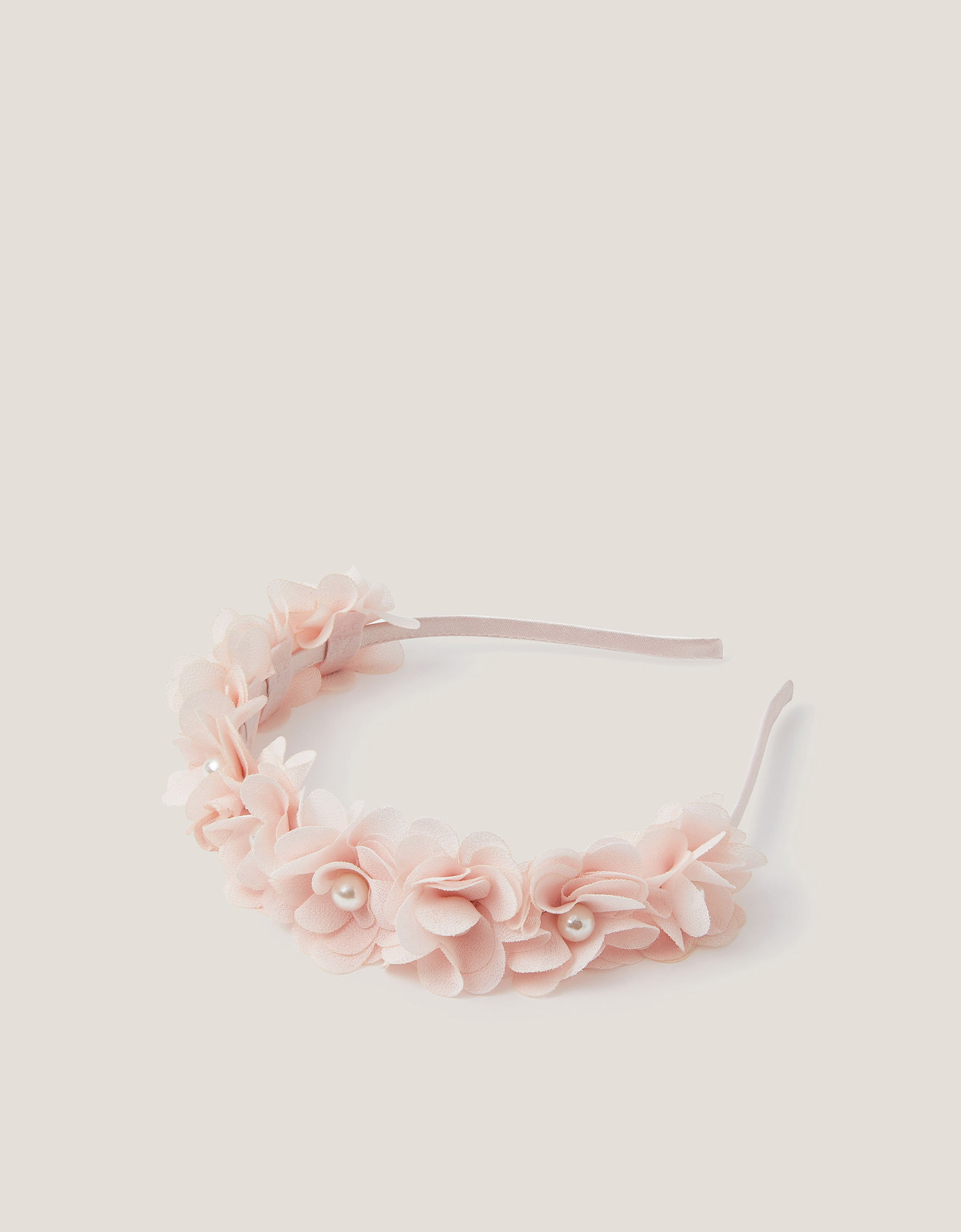Monsoon Corsage Floral Pearl Headband in Pink