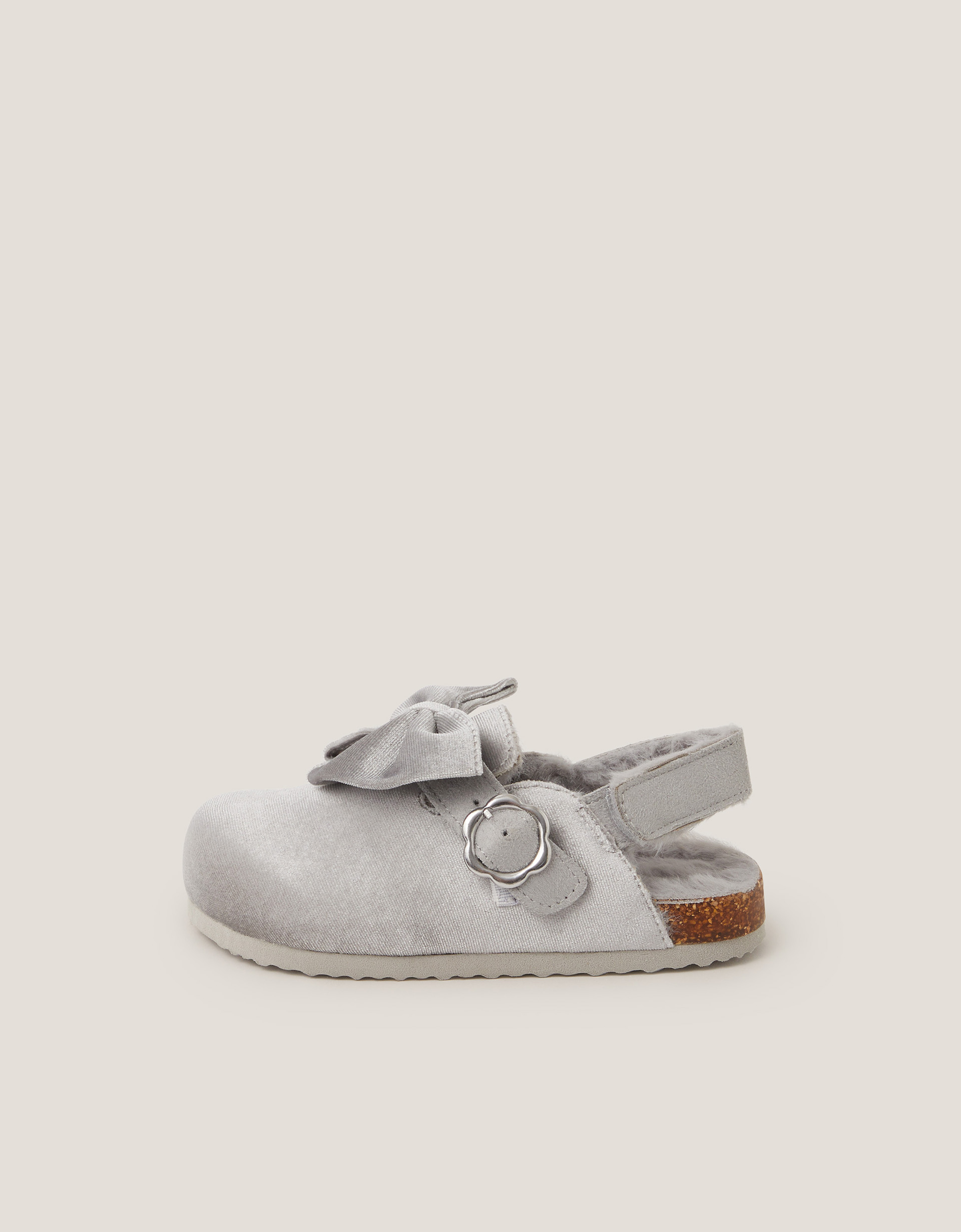 Monsoon Bow Velour Clogs, view 2