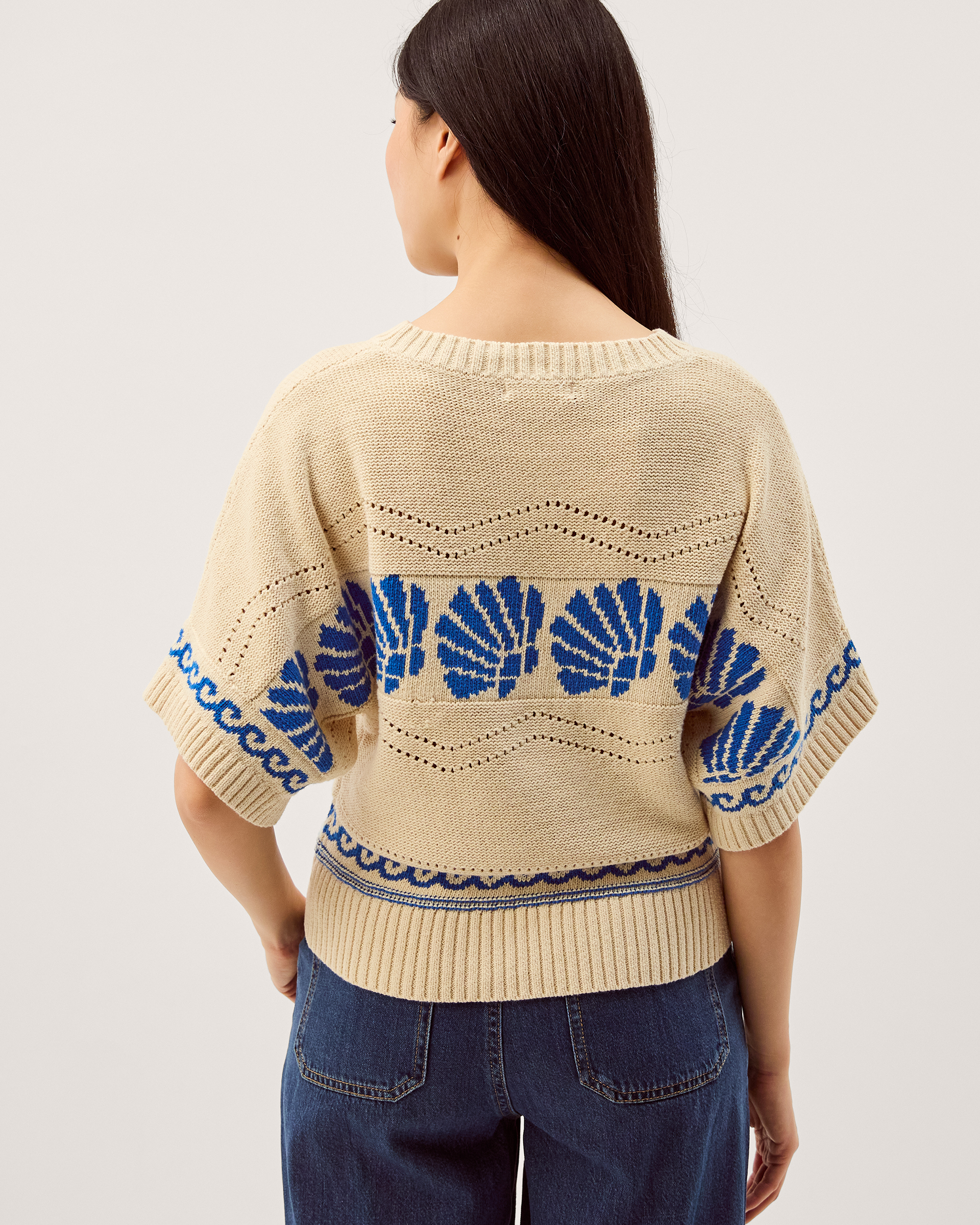 Monsoon Safi Shell Knit Jumper, view 4