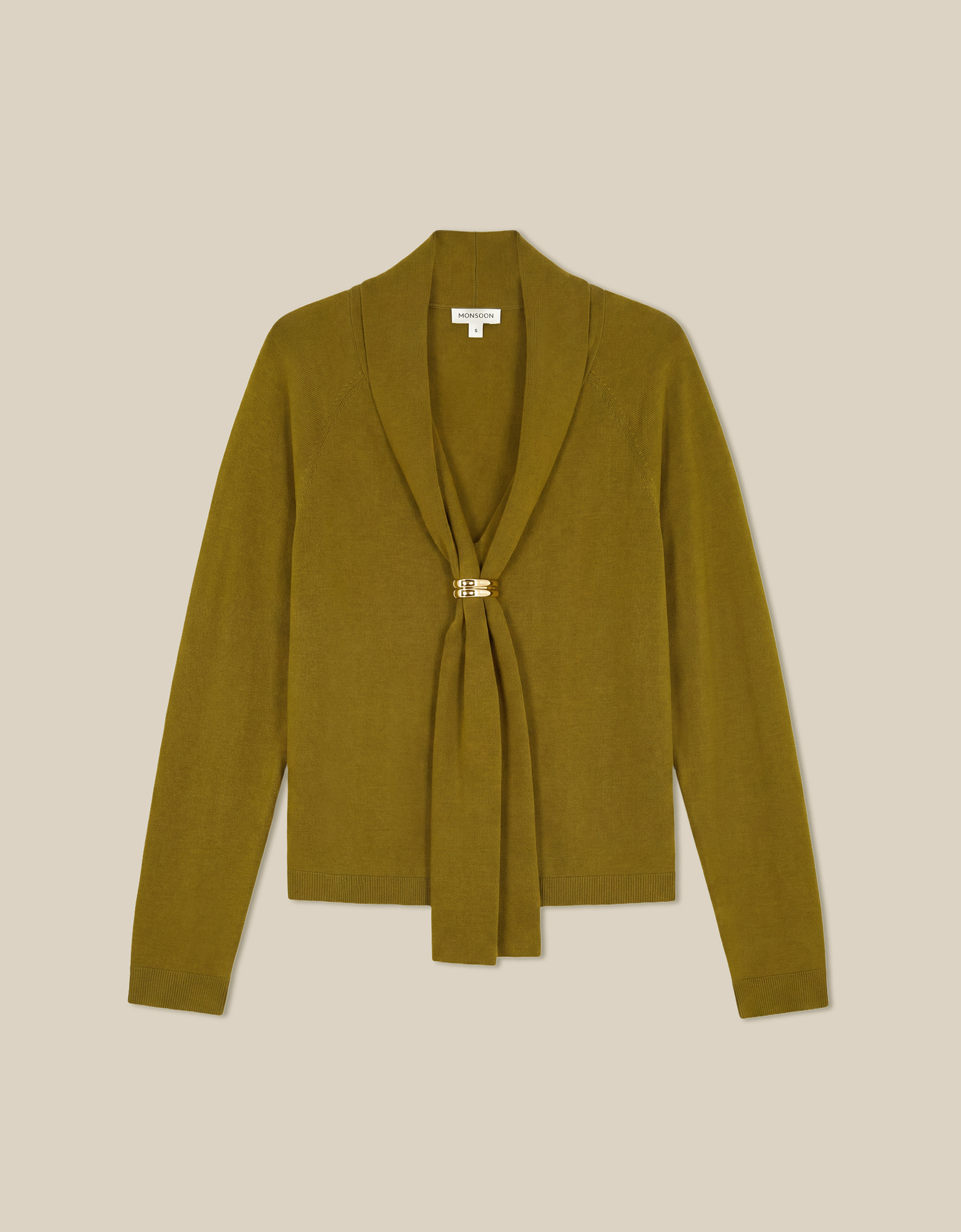 Monsoon Tilly Neck Tie Jumper, view 5