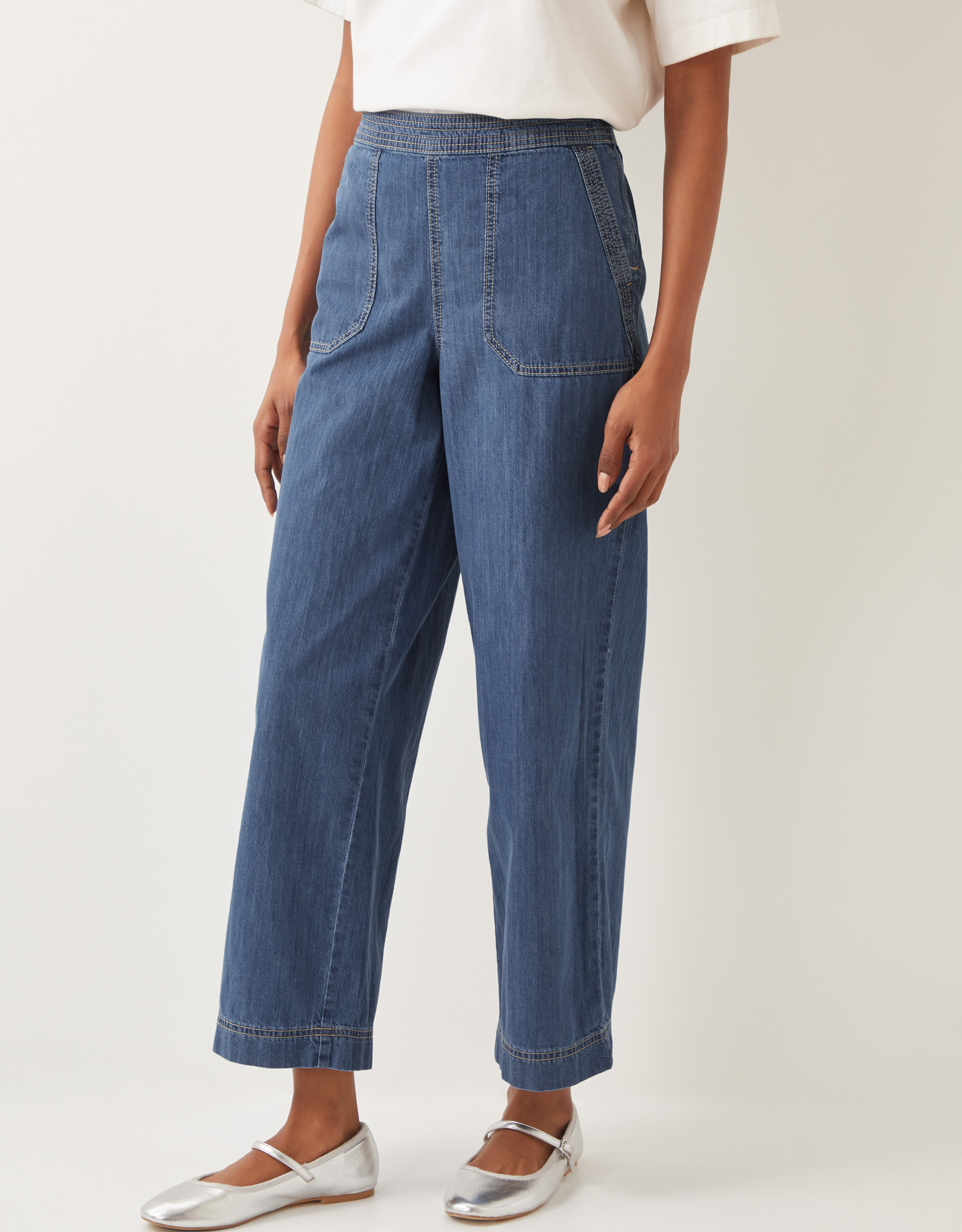 Monsoon Harper Regular Wide Leg Jeans, view 2