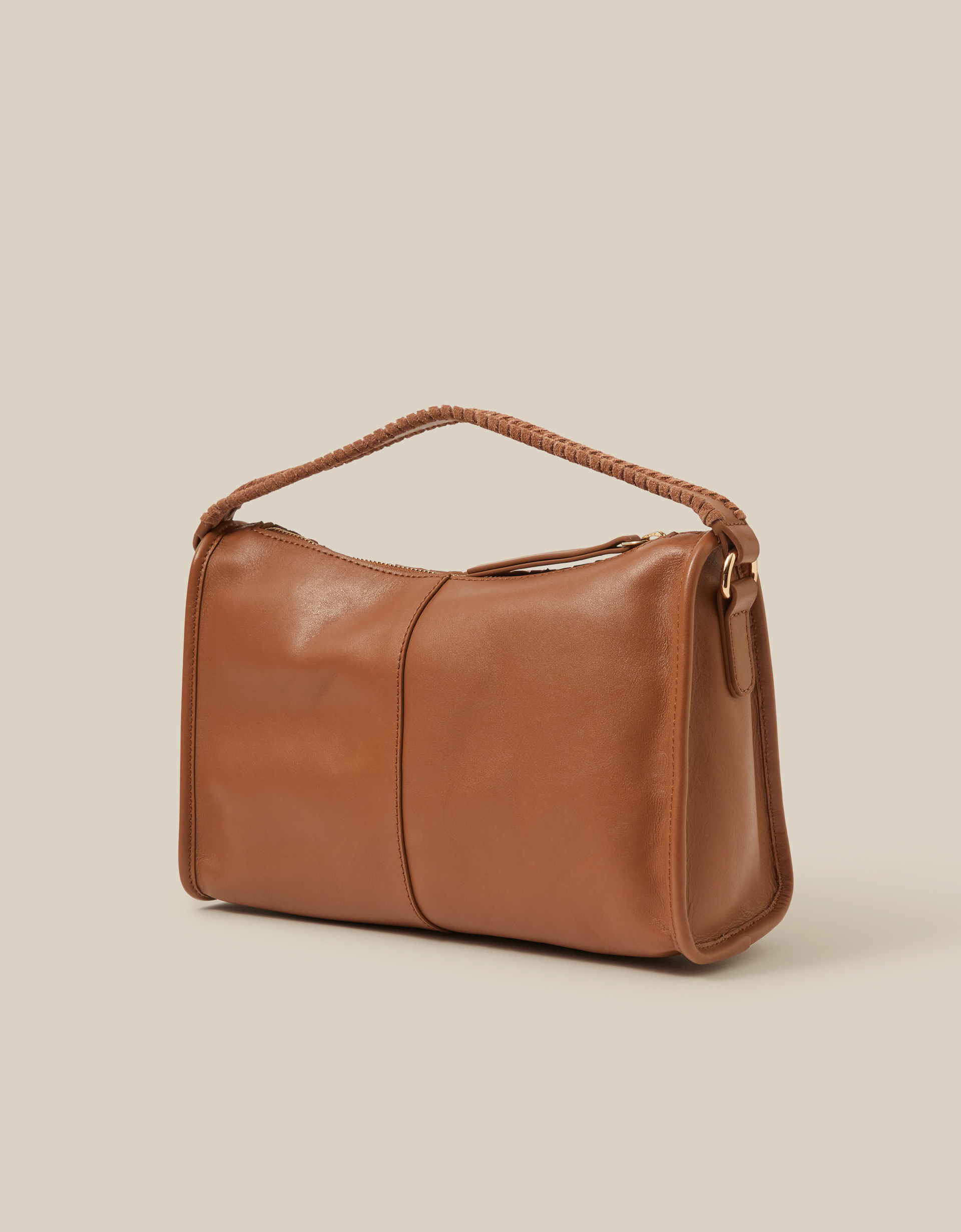 Monsoon Bertie Woven Leather Bag, view 2