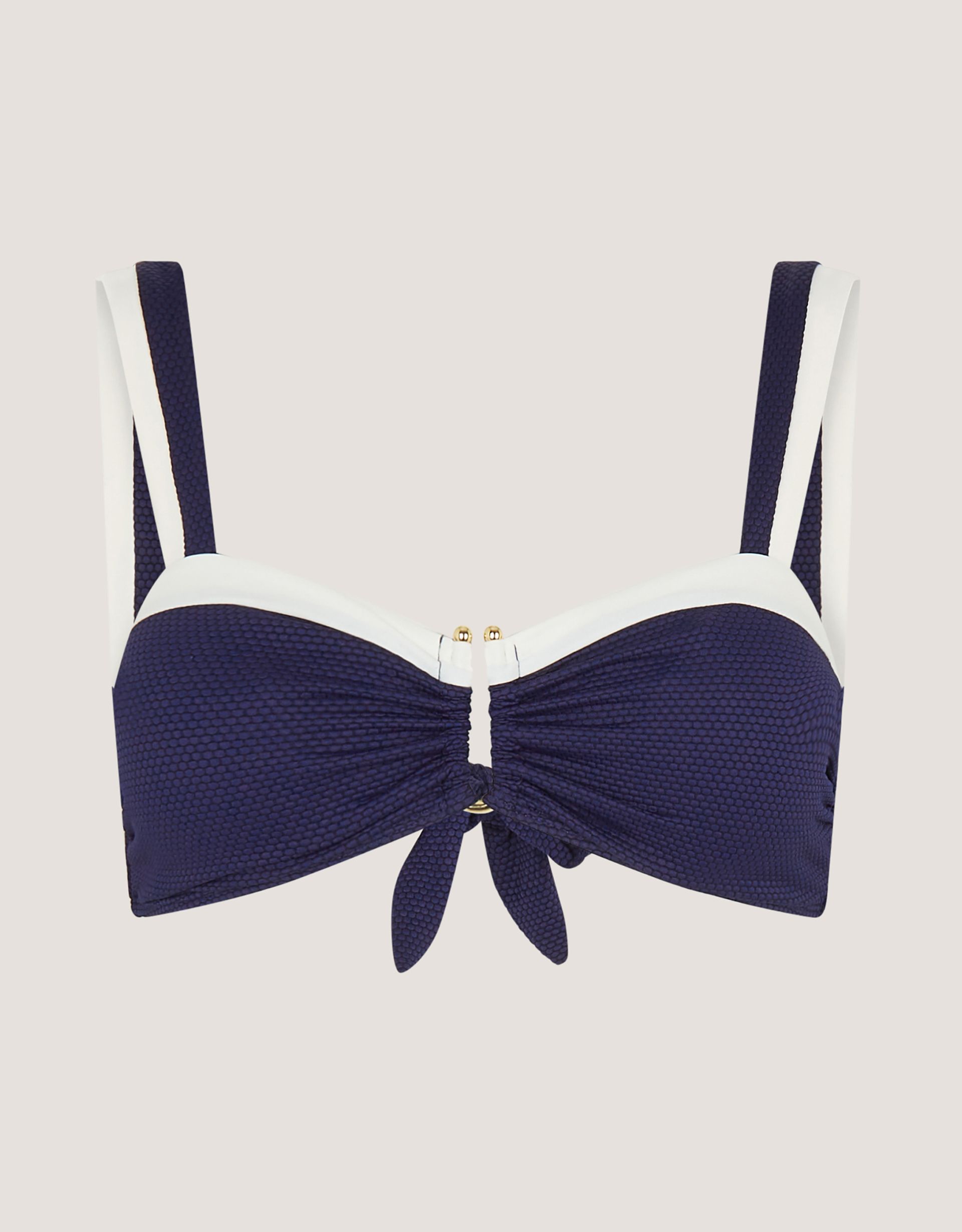 Monsoon Sabrina Two Tone Bikini Top in Blue, view 5