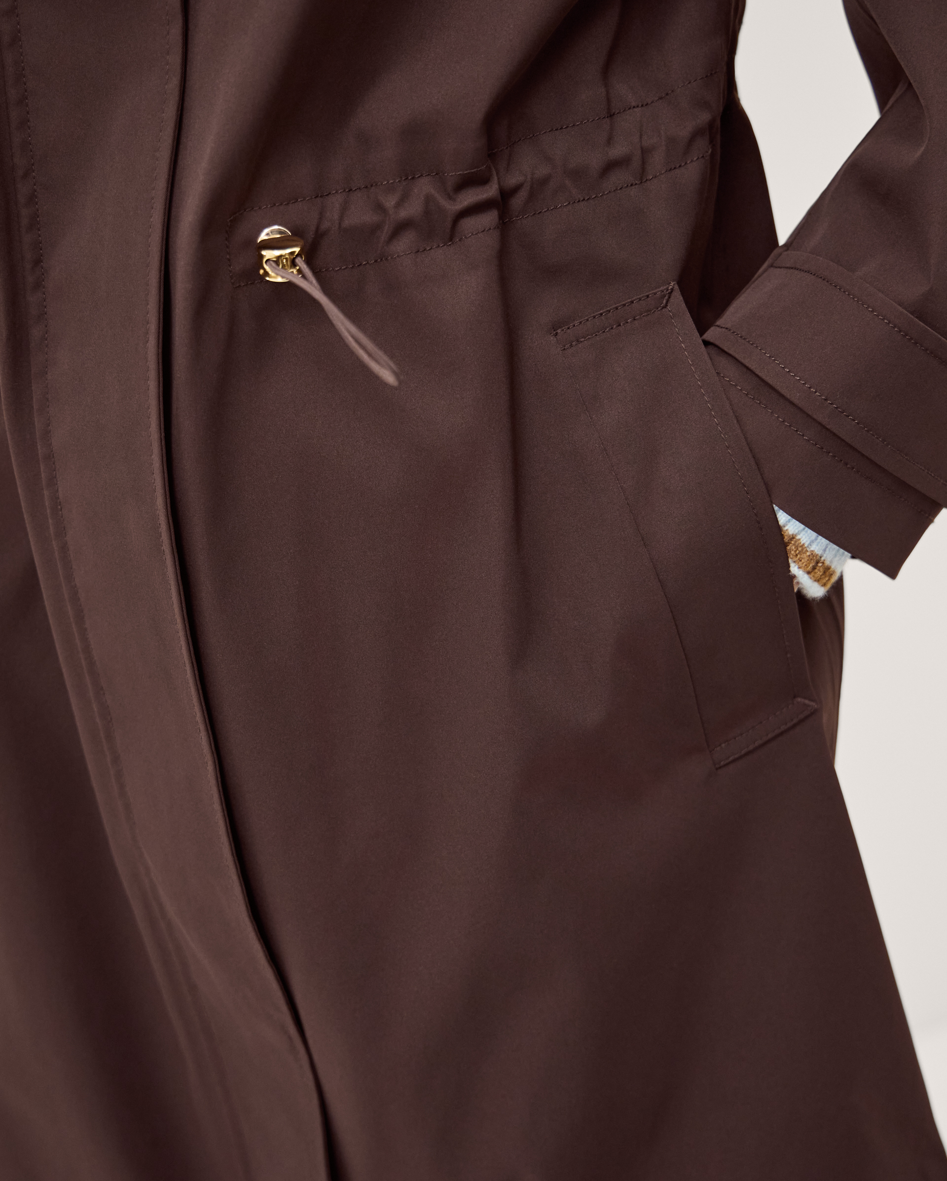 Monsoon Ada Waterproof Raincoat in Brown, view 3