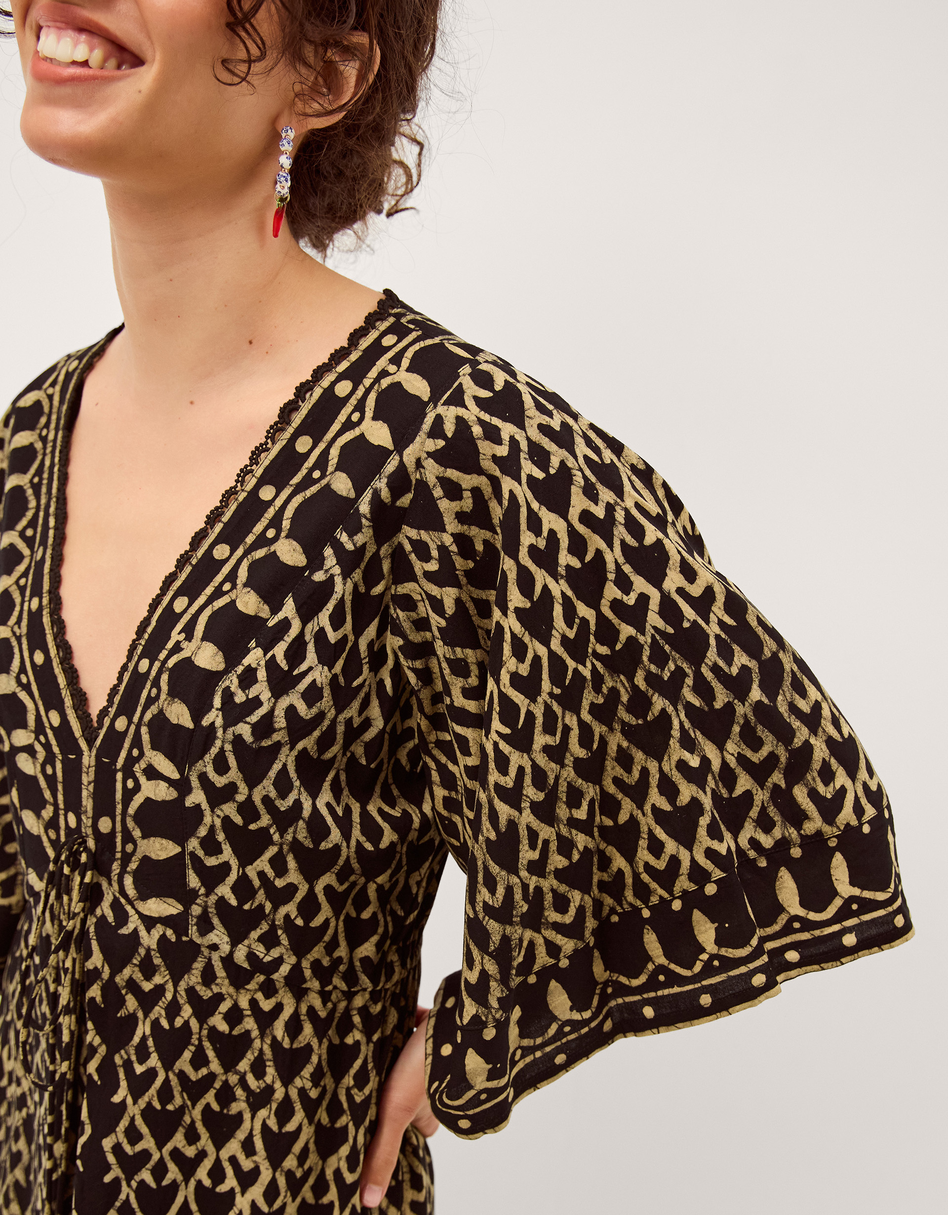 Monsoon Arti Print Midi Kaftan, view 2