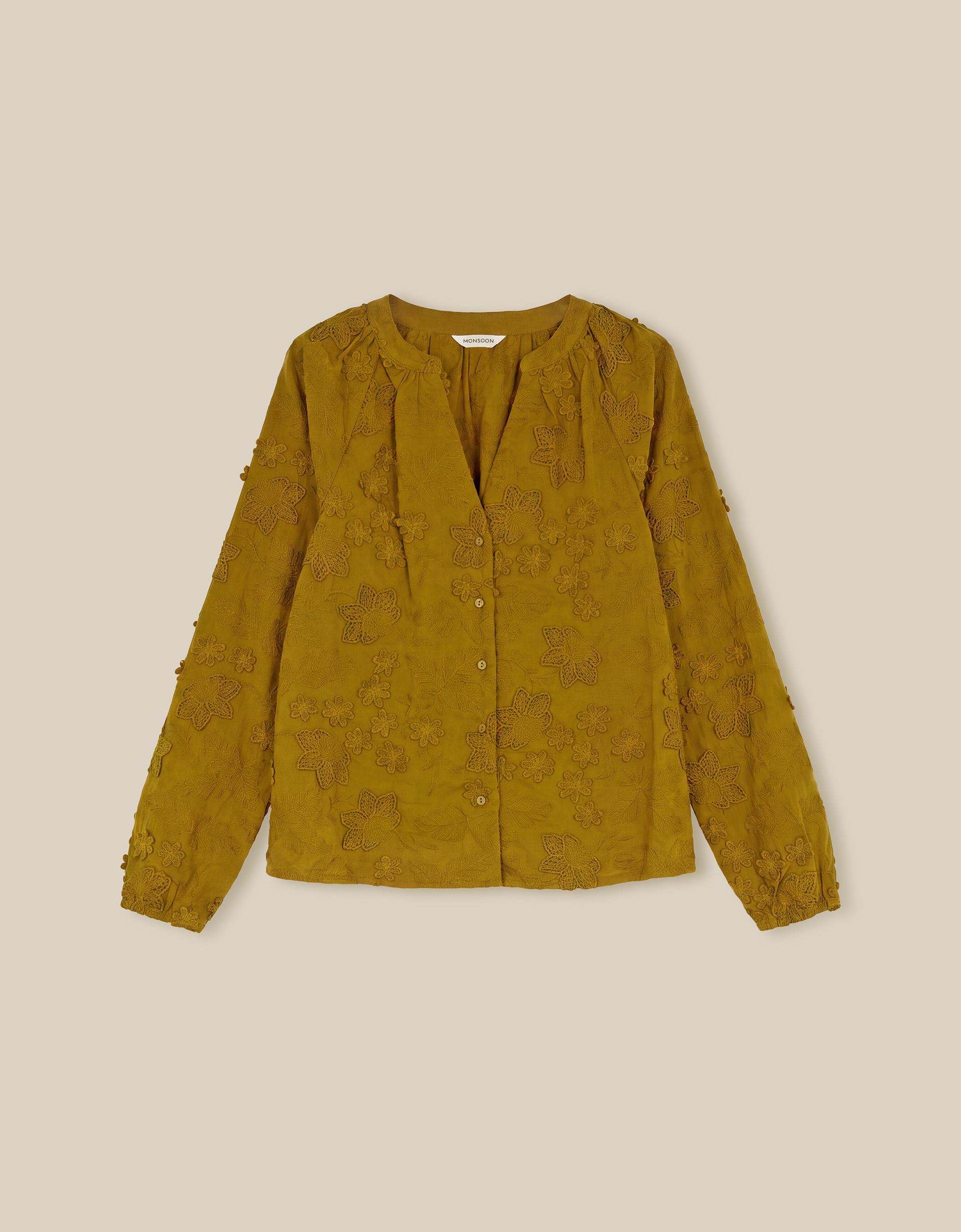 Monsoon Luci Floral Embroidered Shirt, view 6