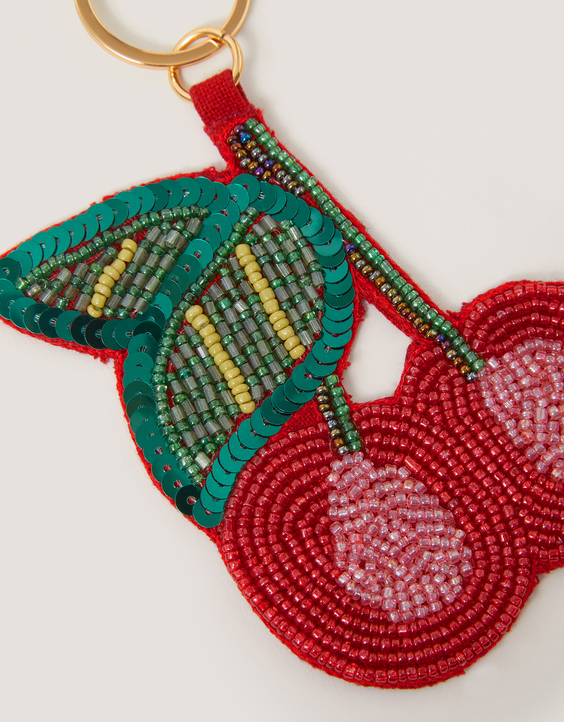 Monsoon Cherry Beaded Bag Charm, view 2