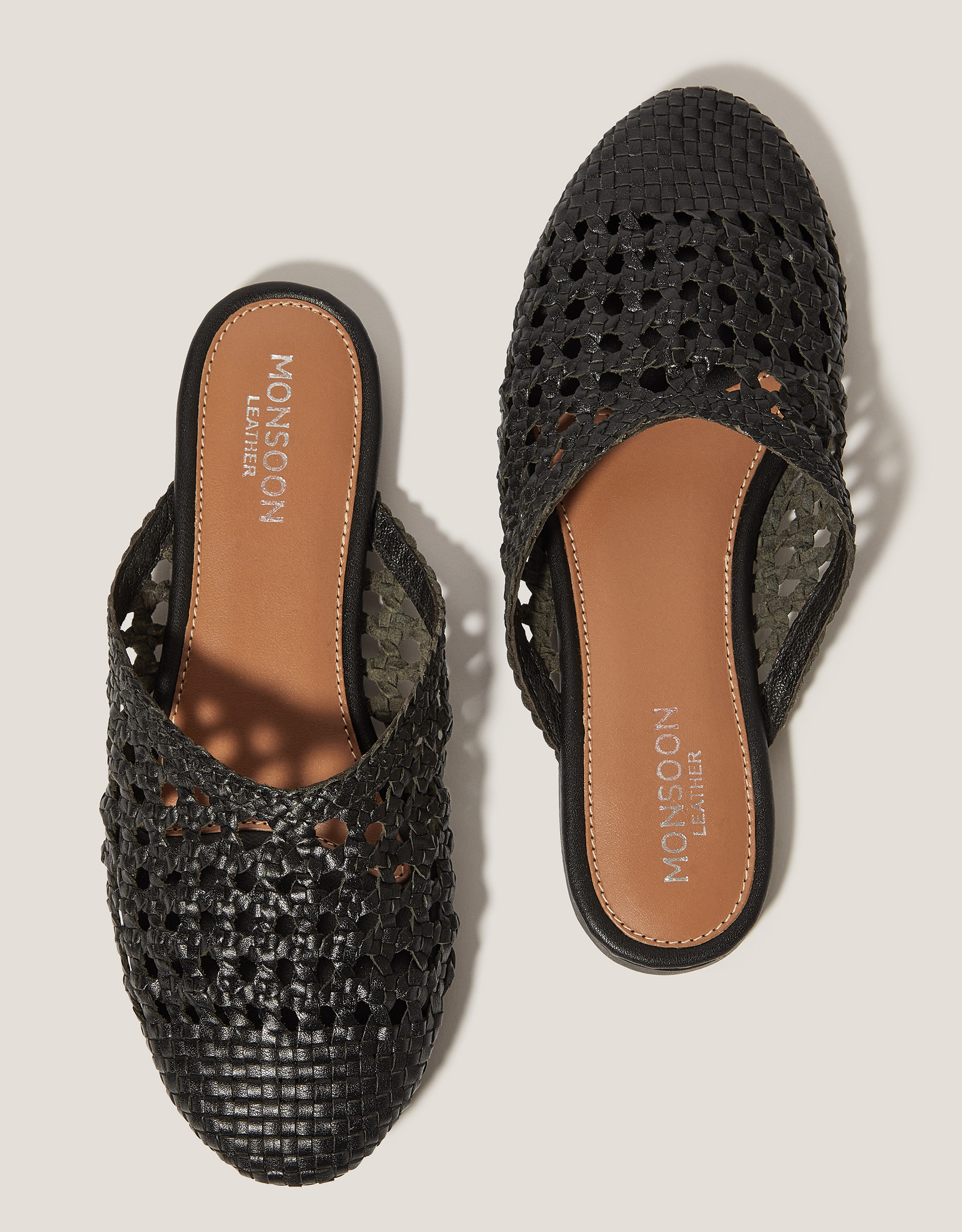 Monsoon Bella Braided Leather Slipper Sandals