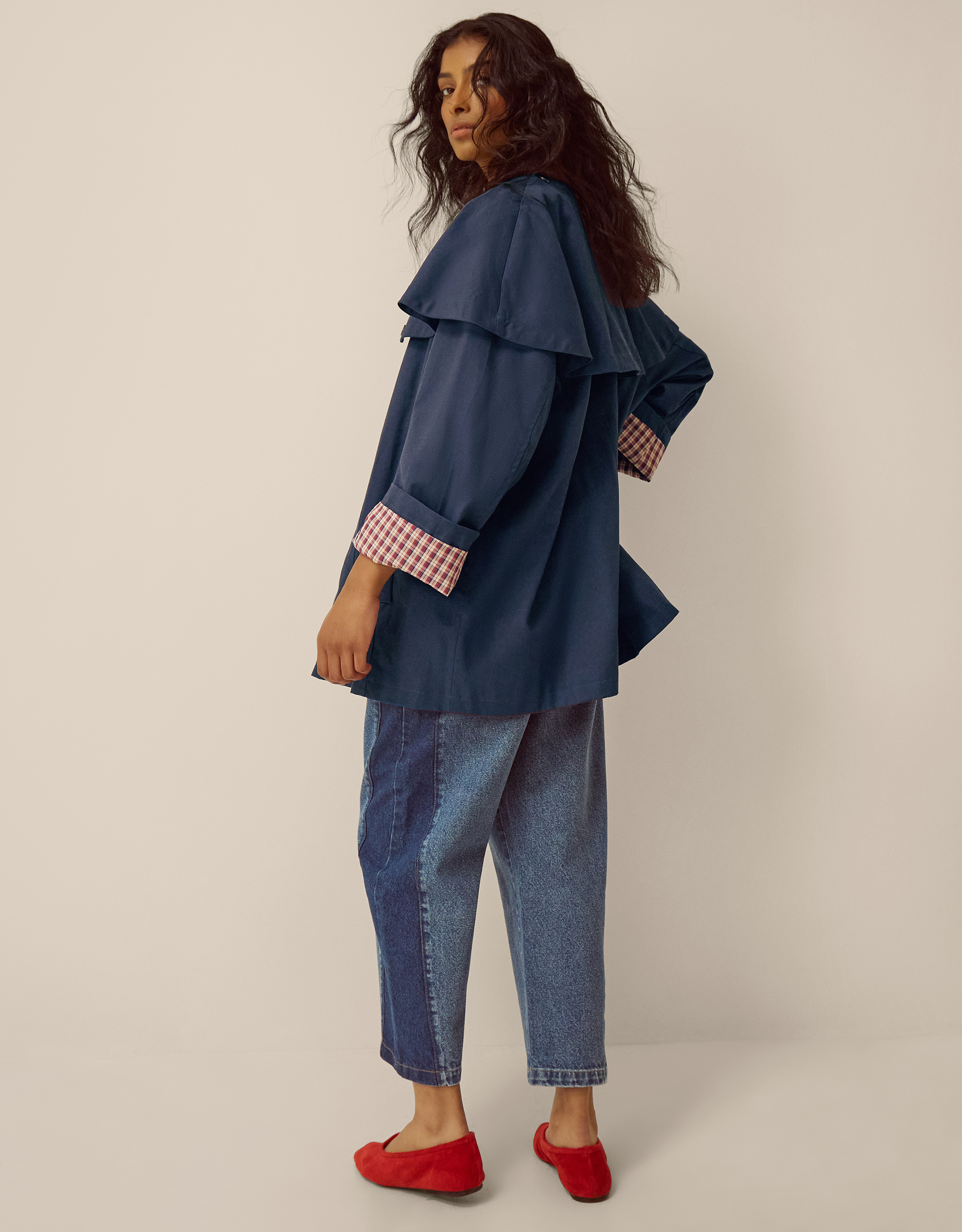 Monsoon Carly Cape Barn Jacket, view 3