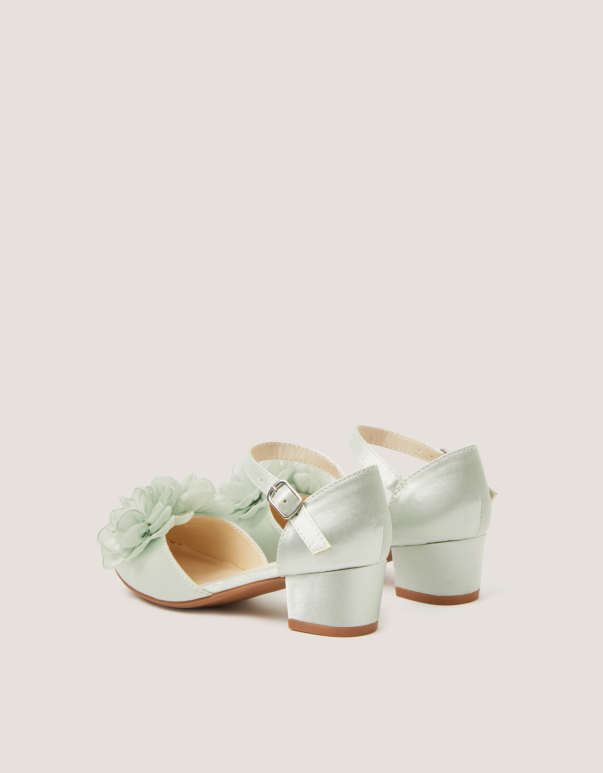Monsoon Corsage Satin Heels, view 3