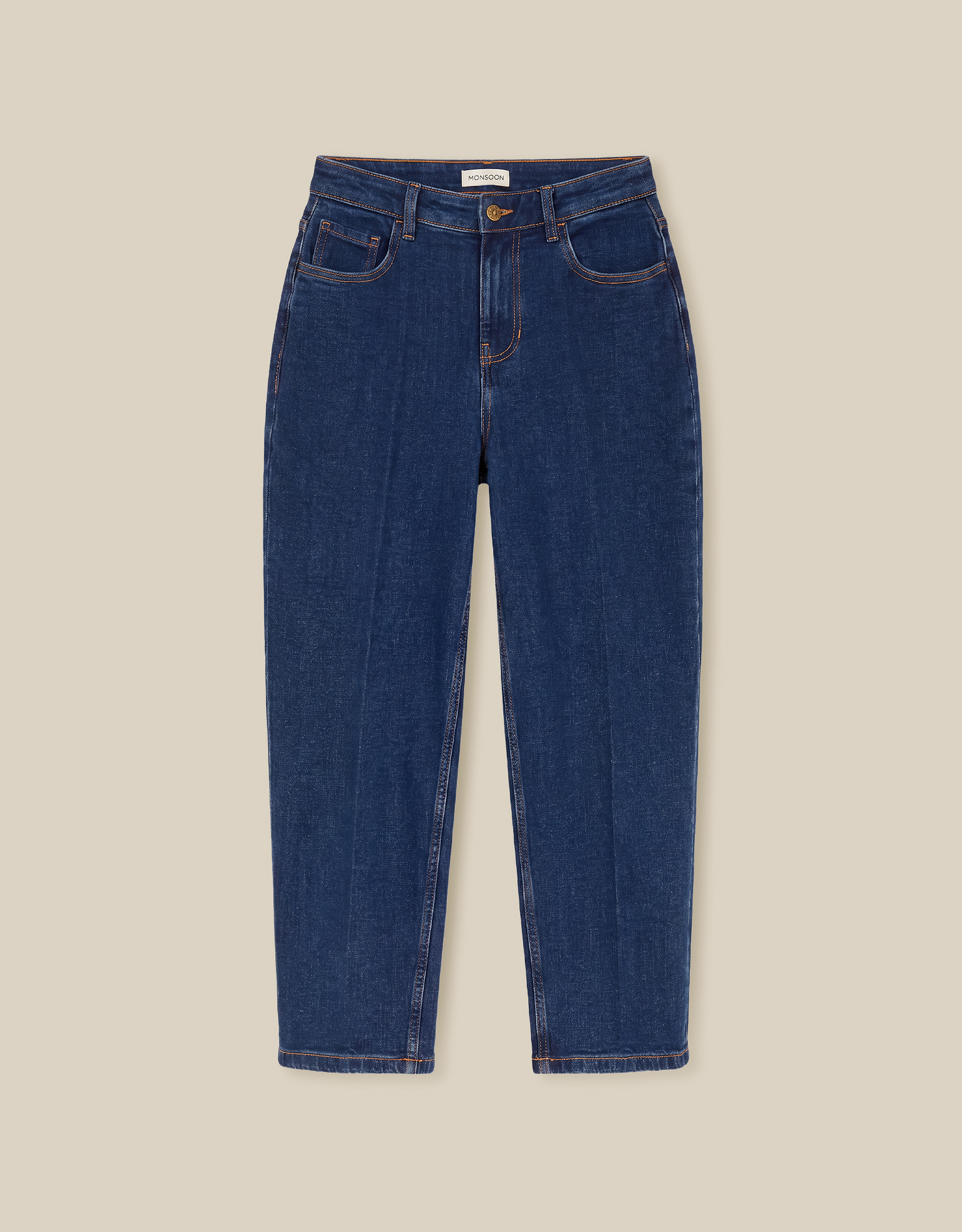 Monsoon Asha High Waisted Barrel Jeans, view 5