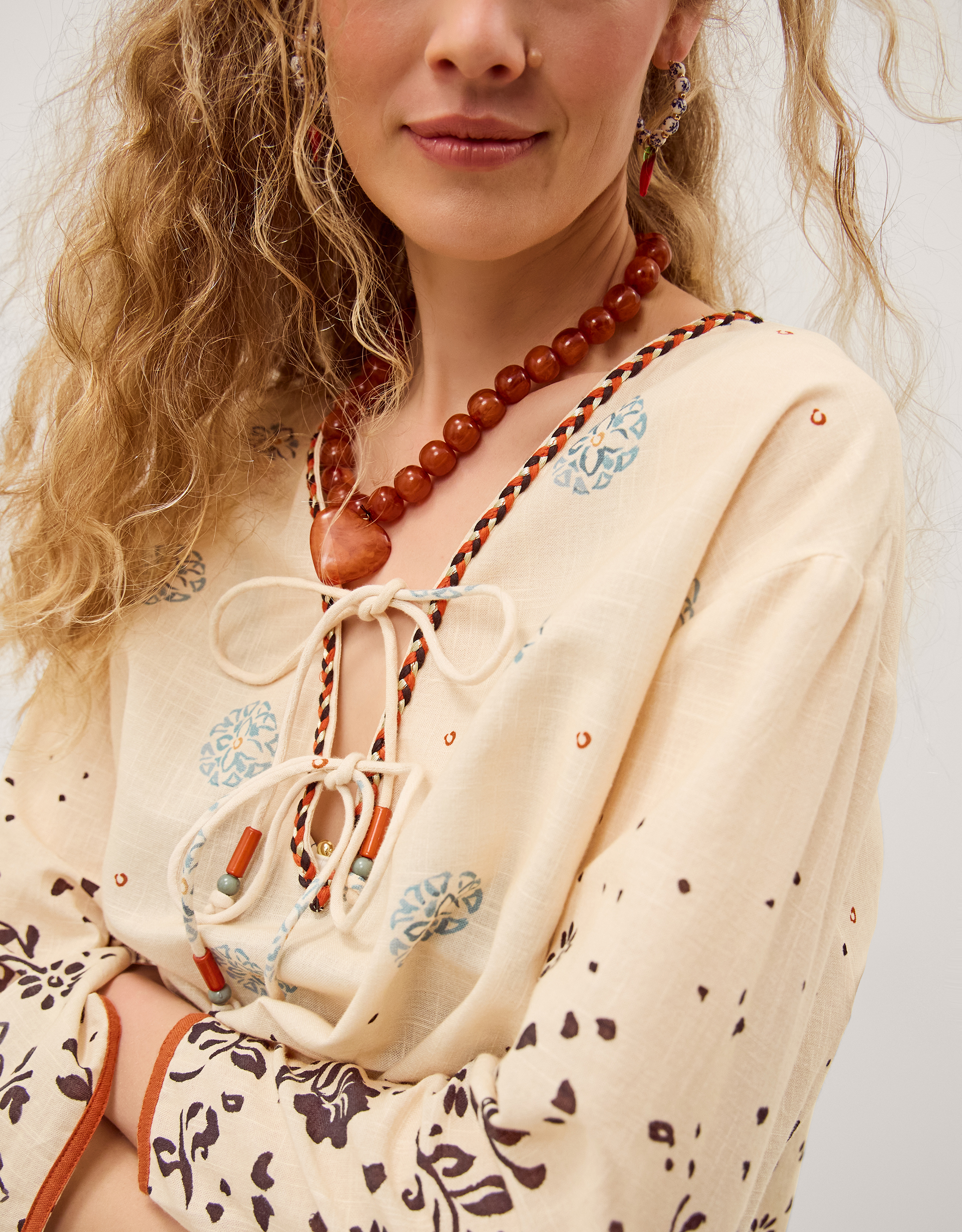 Monsoon Aleah Tropical Print Midi Kaftan, view 2