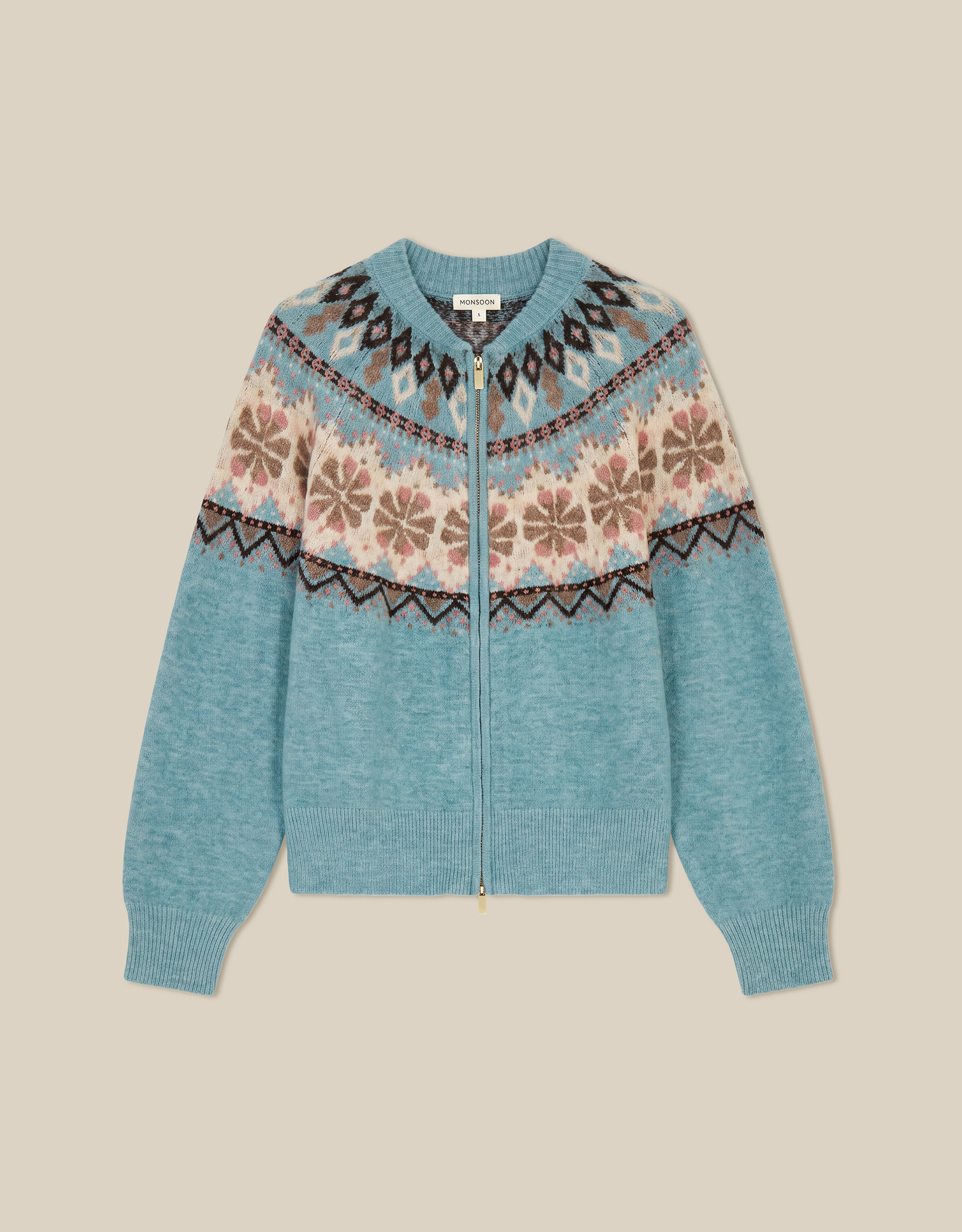 Monsoon Fen Fair Isle Cardigan, view 5
