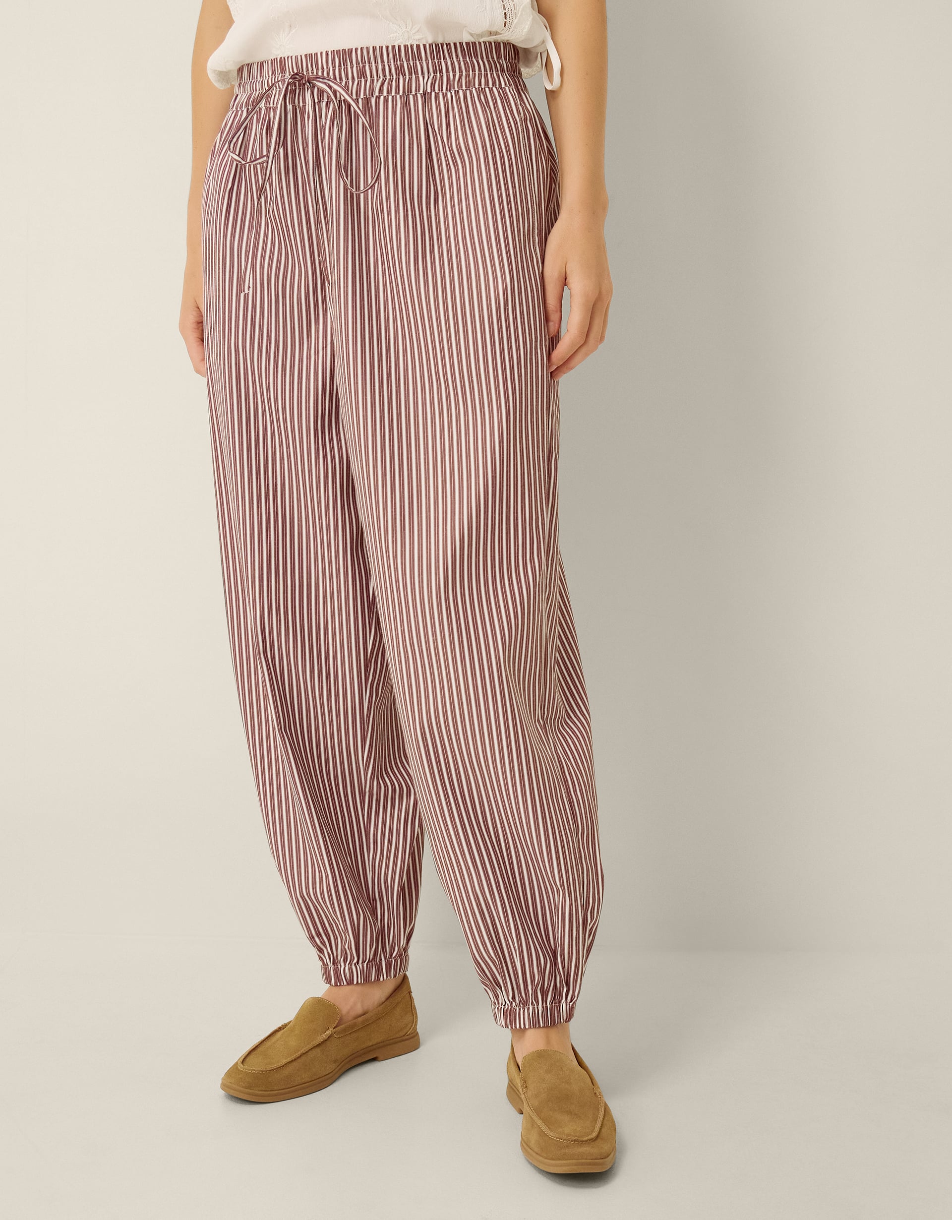 Monsoon Scarlet Stripe Balloon Trousers, view 2