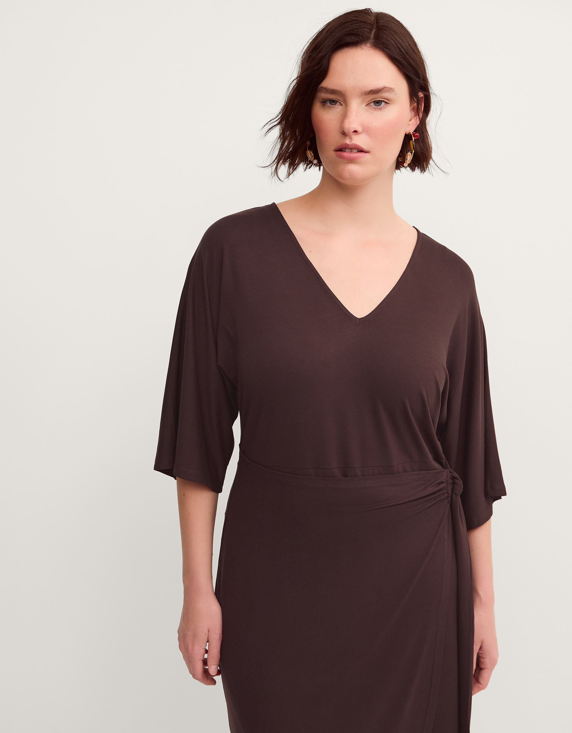 Monsoon Callie Thorpe x Monsoon Jersey Midi Wrap Dress, view 4