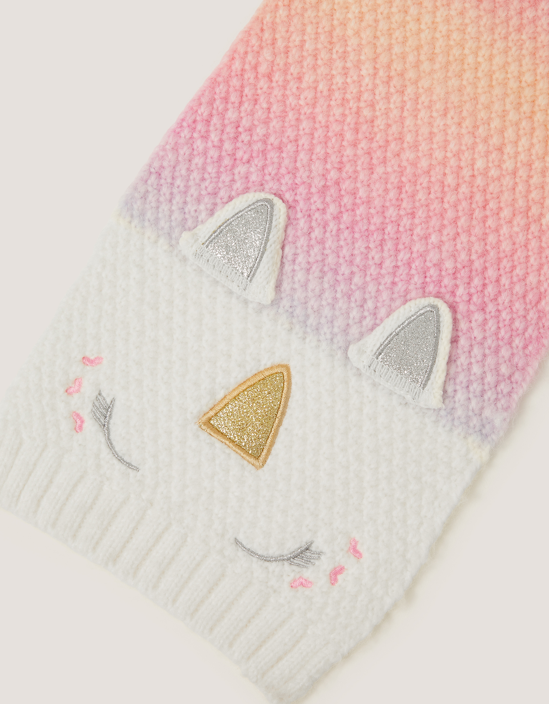 Monsoon Unicorn Ombré Knitted Scarf, view 2