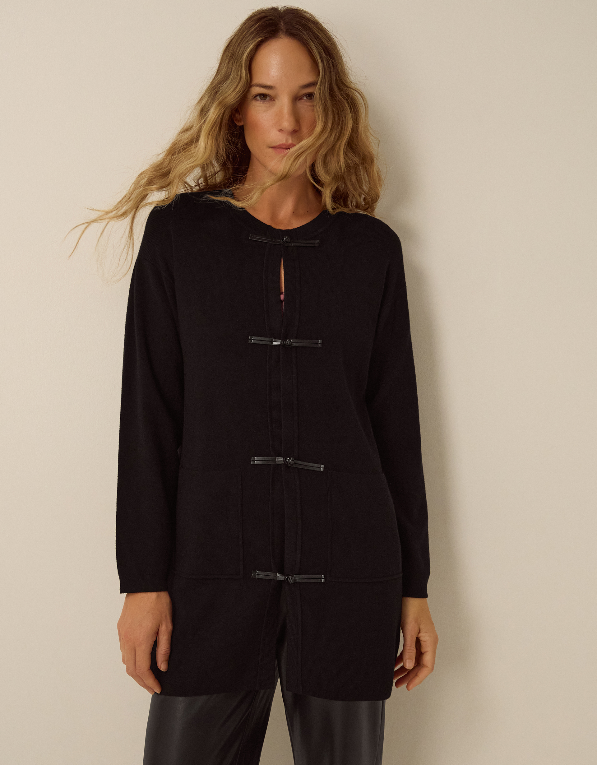 Monsoon Tia Knit Jacket in black