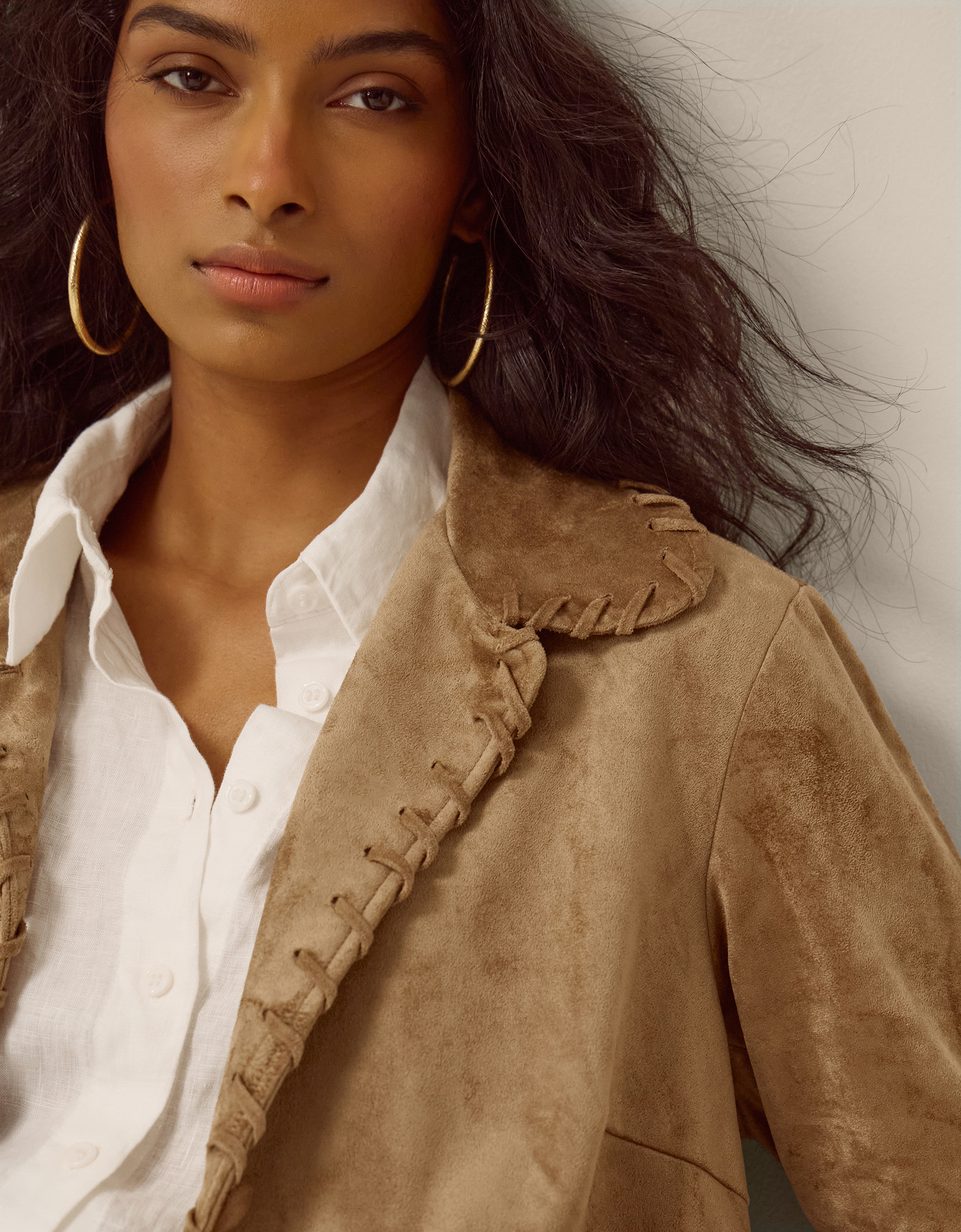 Monsoon Sofia Faux Suede Jacket, view 2