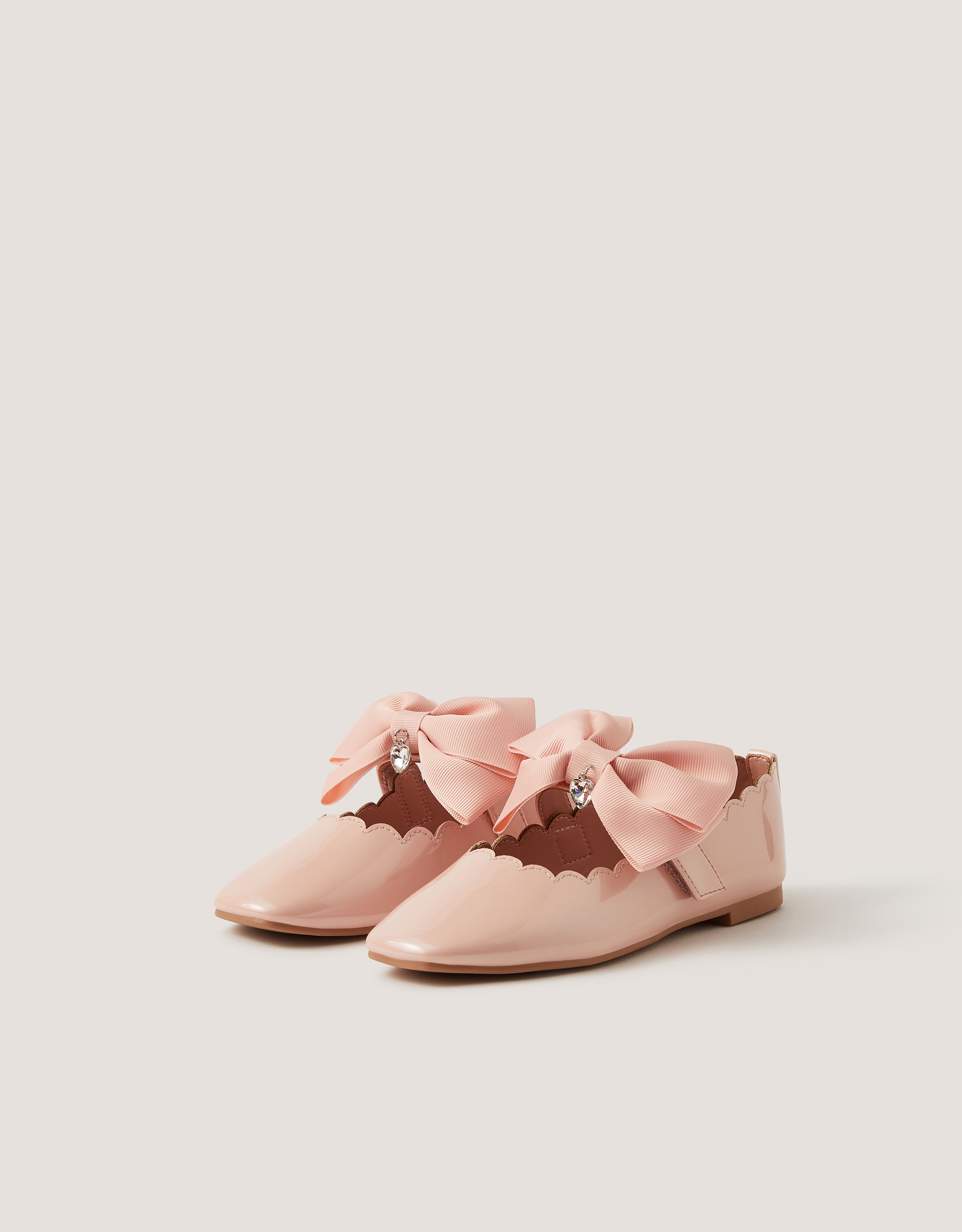 Monsoon Bow Strap Patent Ballet Flats